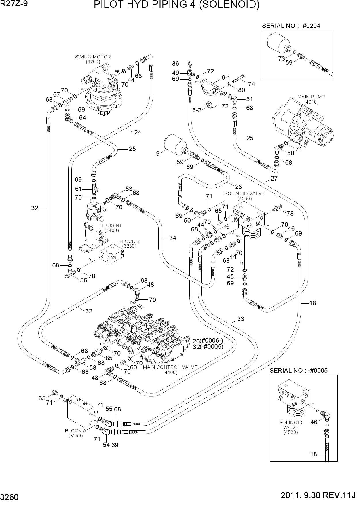 PILOT HYD PIPING 4 (SOLENOID)