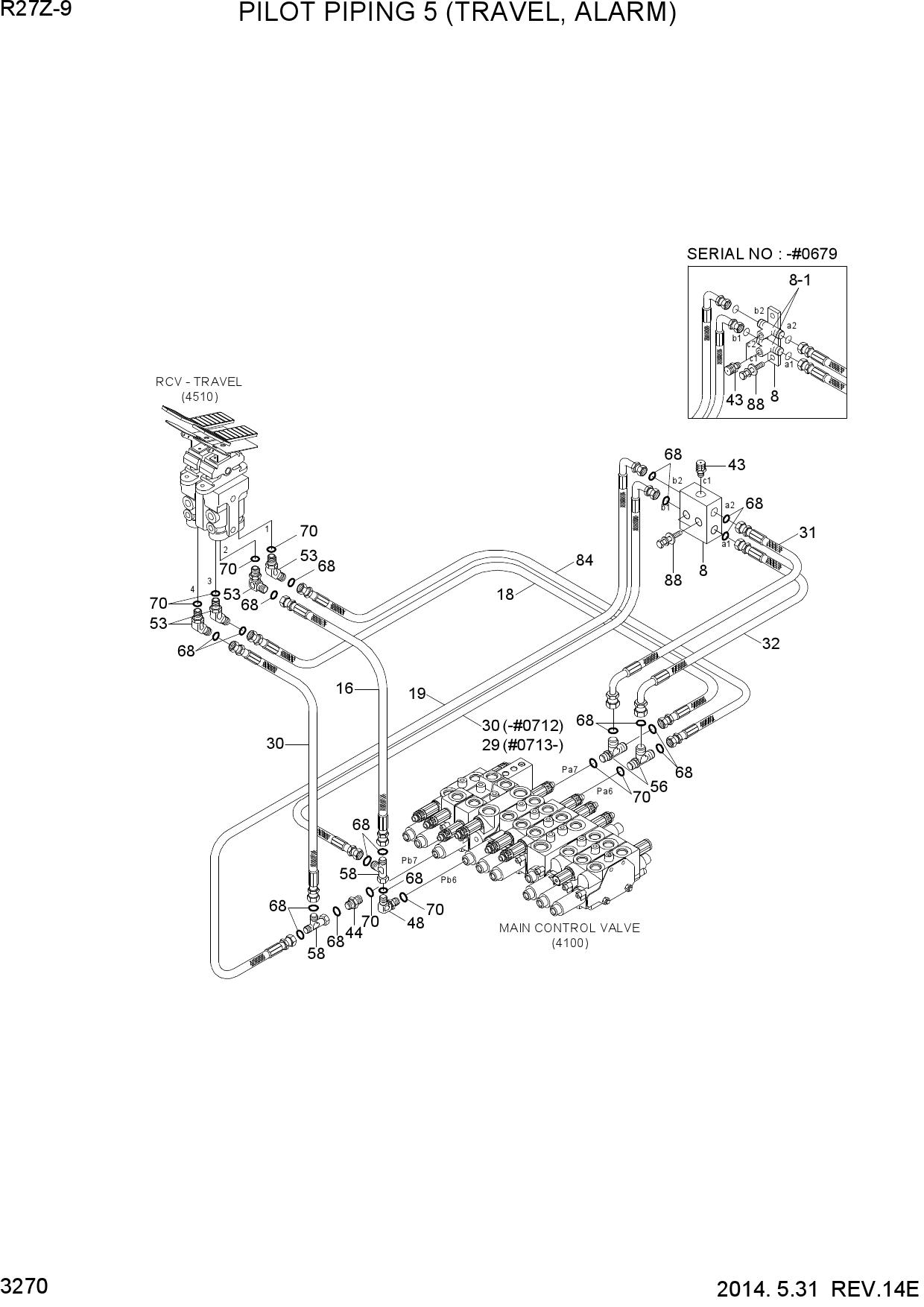 PILOT HYD PIPING 5 (TRAVEL, ALARM)