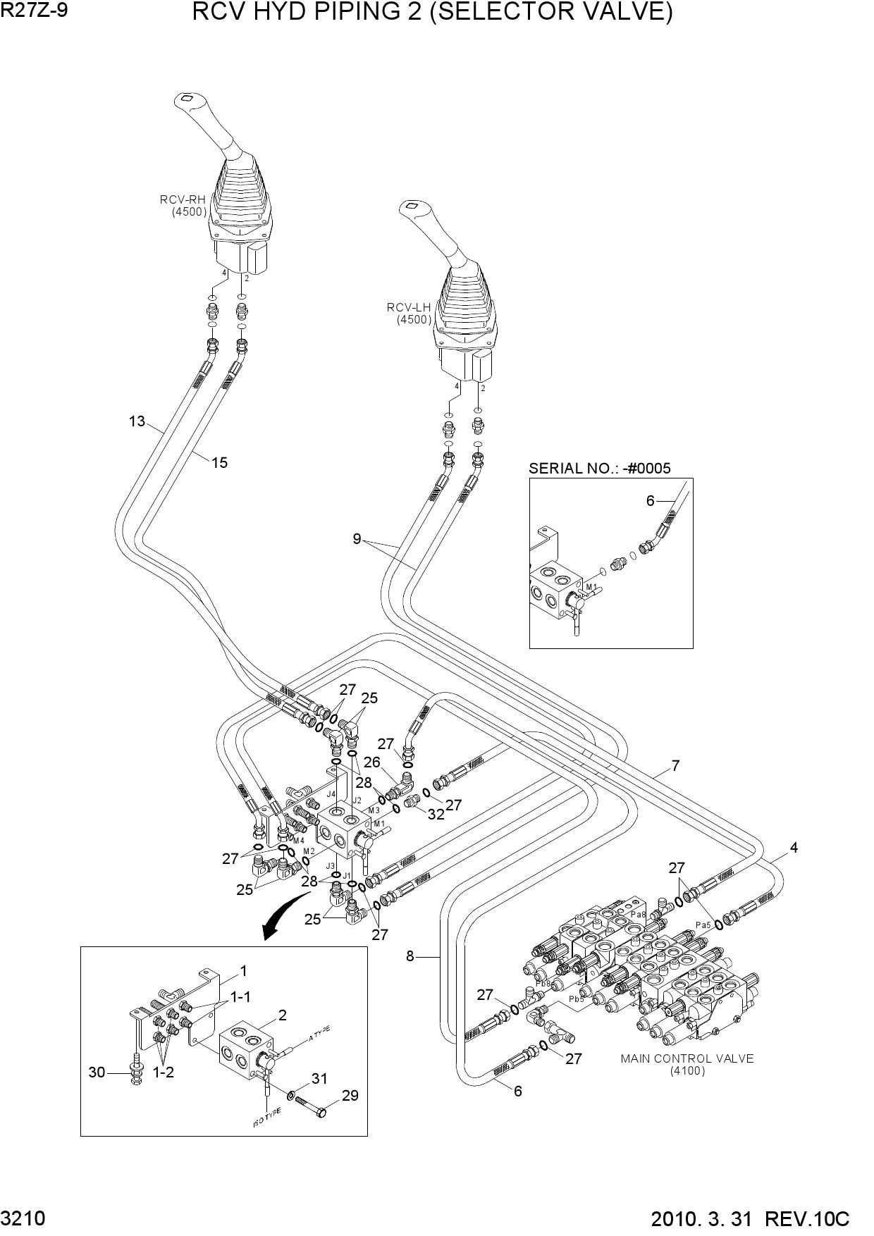 RCV HYD PIPING 2 (SELECTOR VALVE)