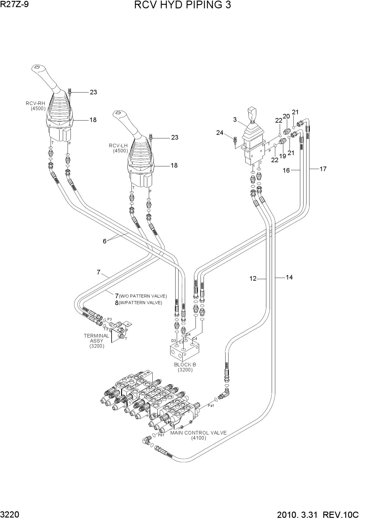 RCV HYD PIPING 3