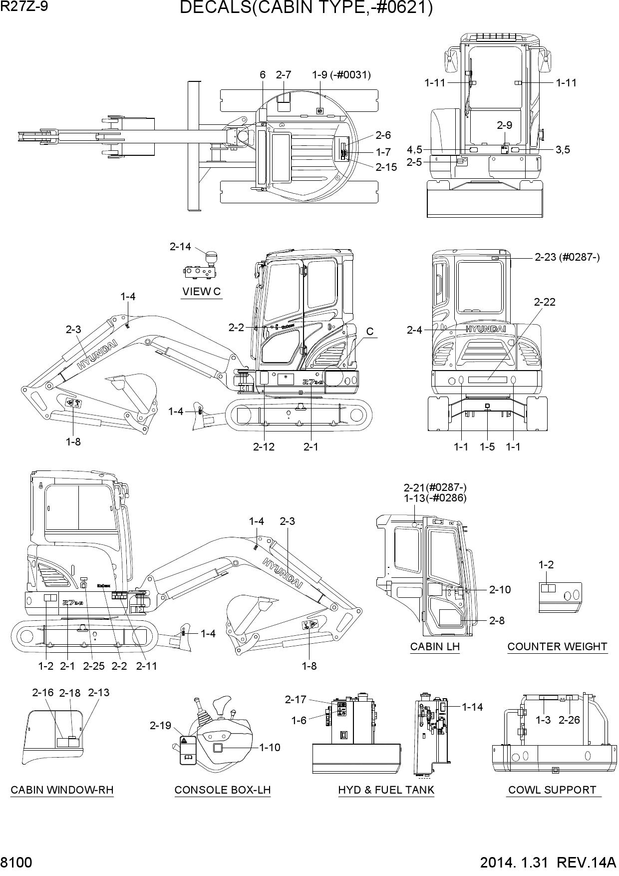 DECALS(CABIN TYPE,-#0621)