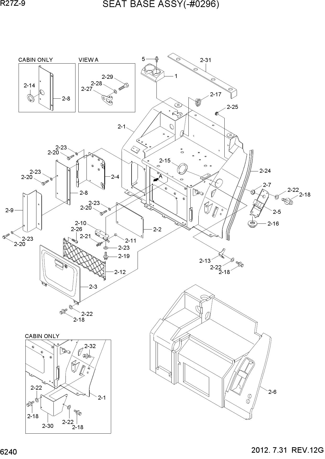 SEAT BASE ASSY(-#0296)