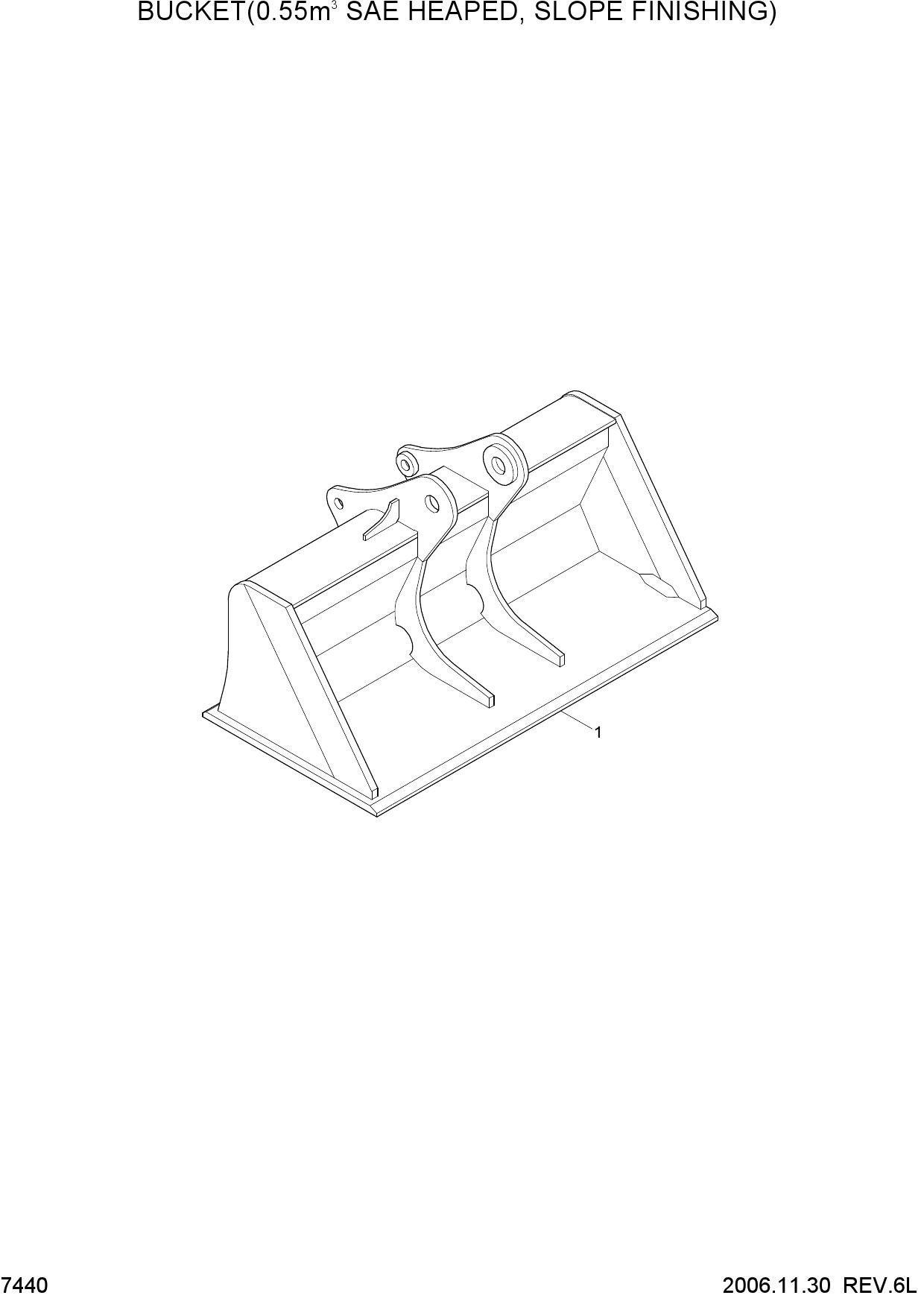 BUCKET(0.55M3 SAE HEAPED, S/FINISHING)