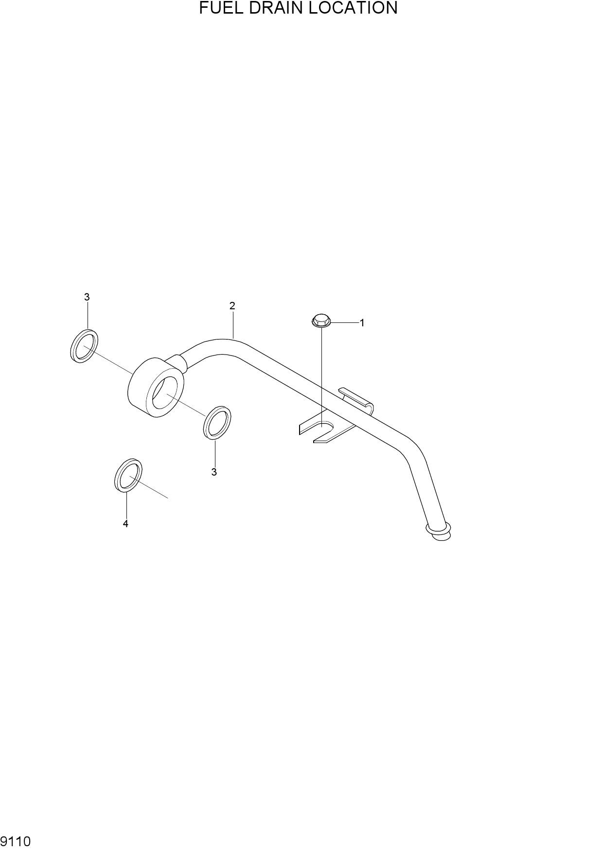 FUEL DRAIN LOCATION(-#0111)
