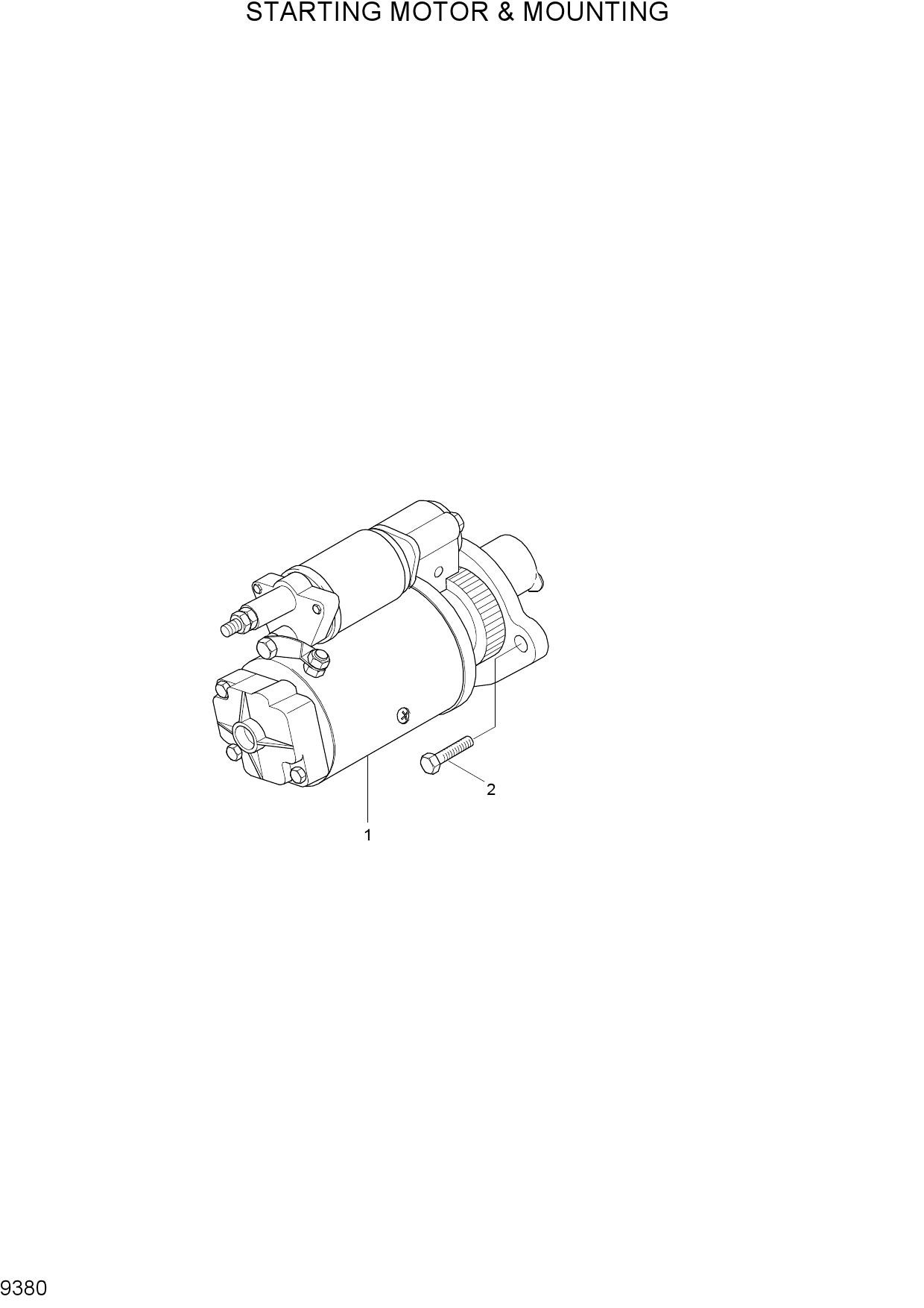 STARTING MOTOR & MOUNTING(-#0111)