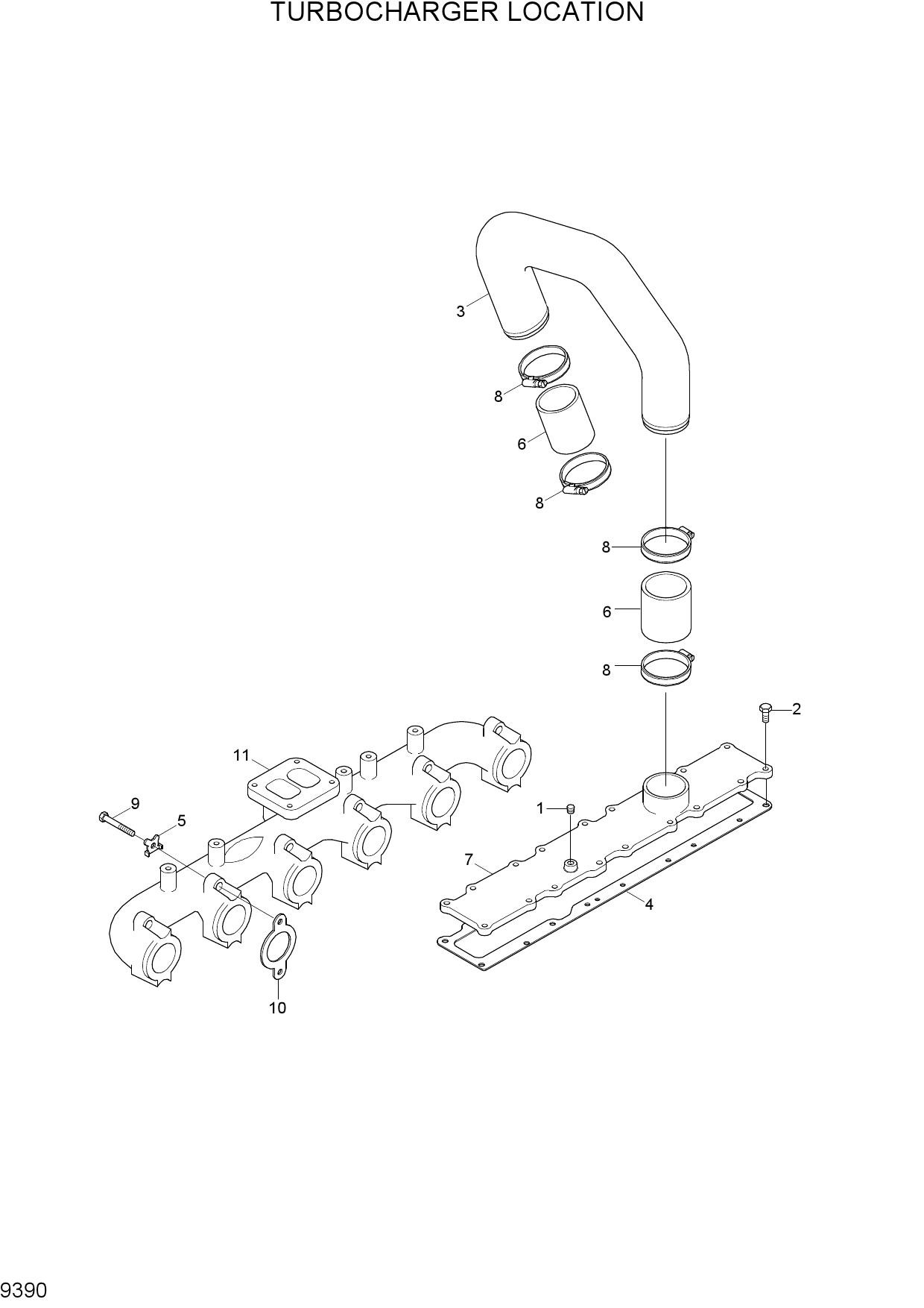 TURBOCHARGER LOCATION(-#0111)
