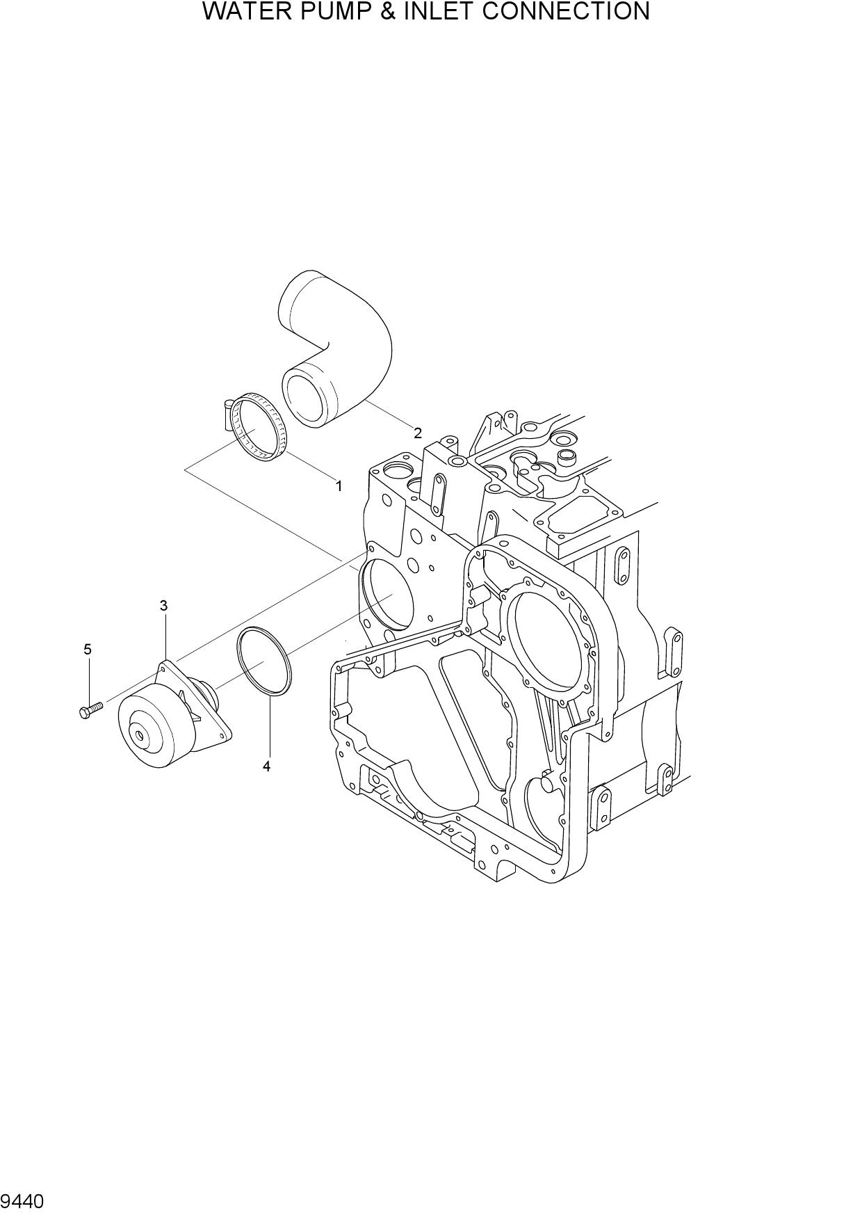 WATER PUMP & INLET CONNECTION(-#0111)