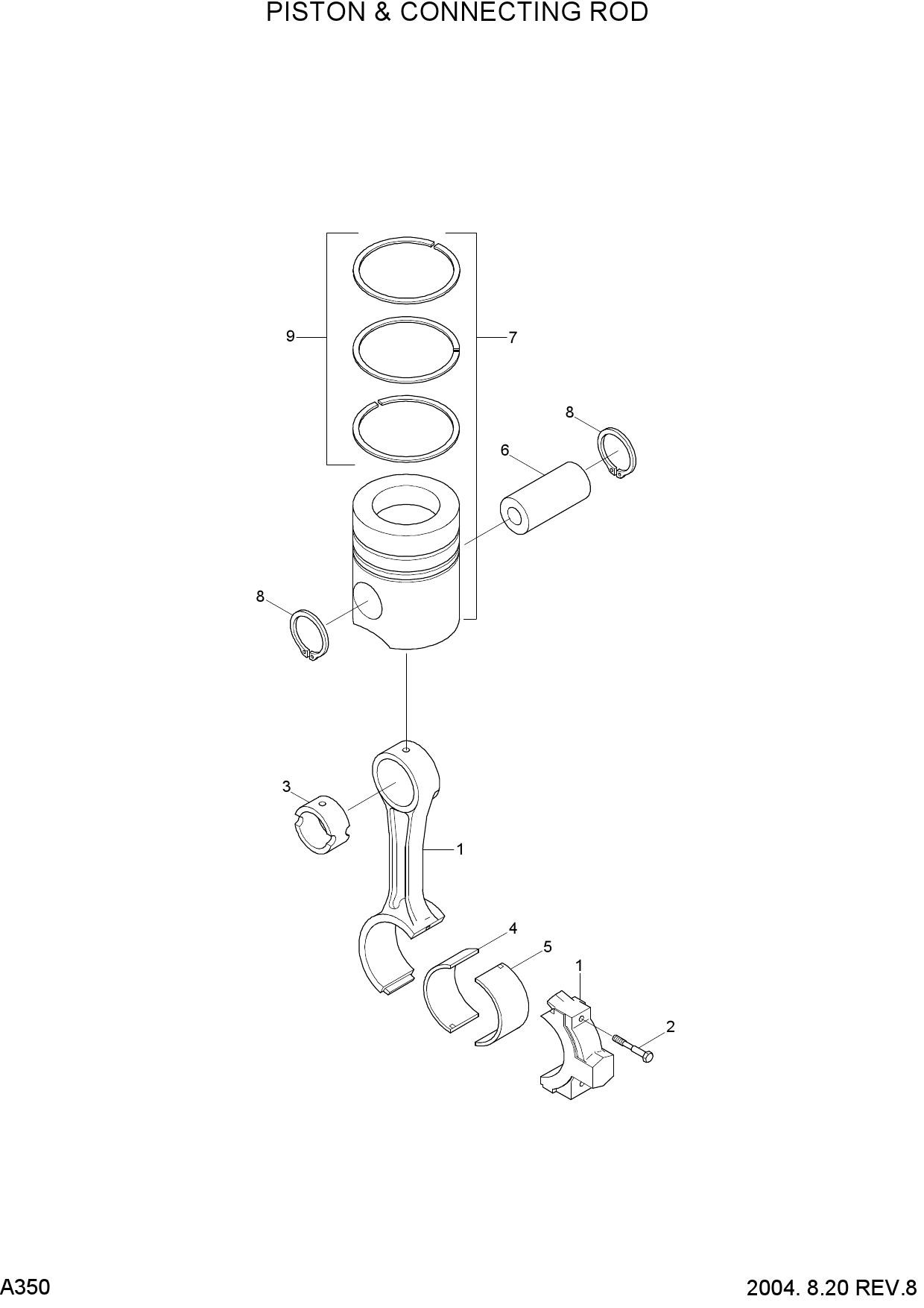 PISTON & CONNECTING ROD(#0112-)