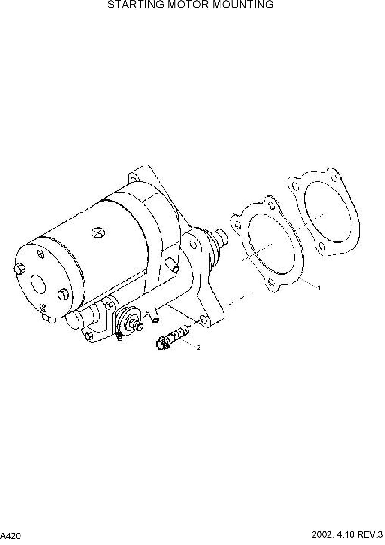 STARTING MOTOR MOUNTING(#0112-)