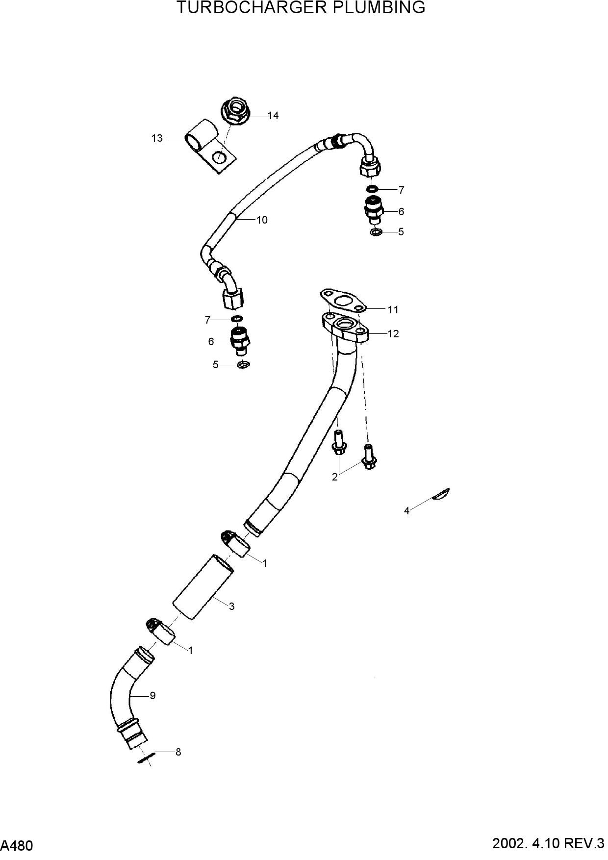 TURBOCHARGER PLUMBING(#0112-)