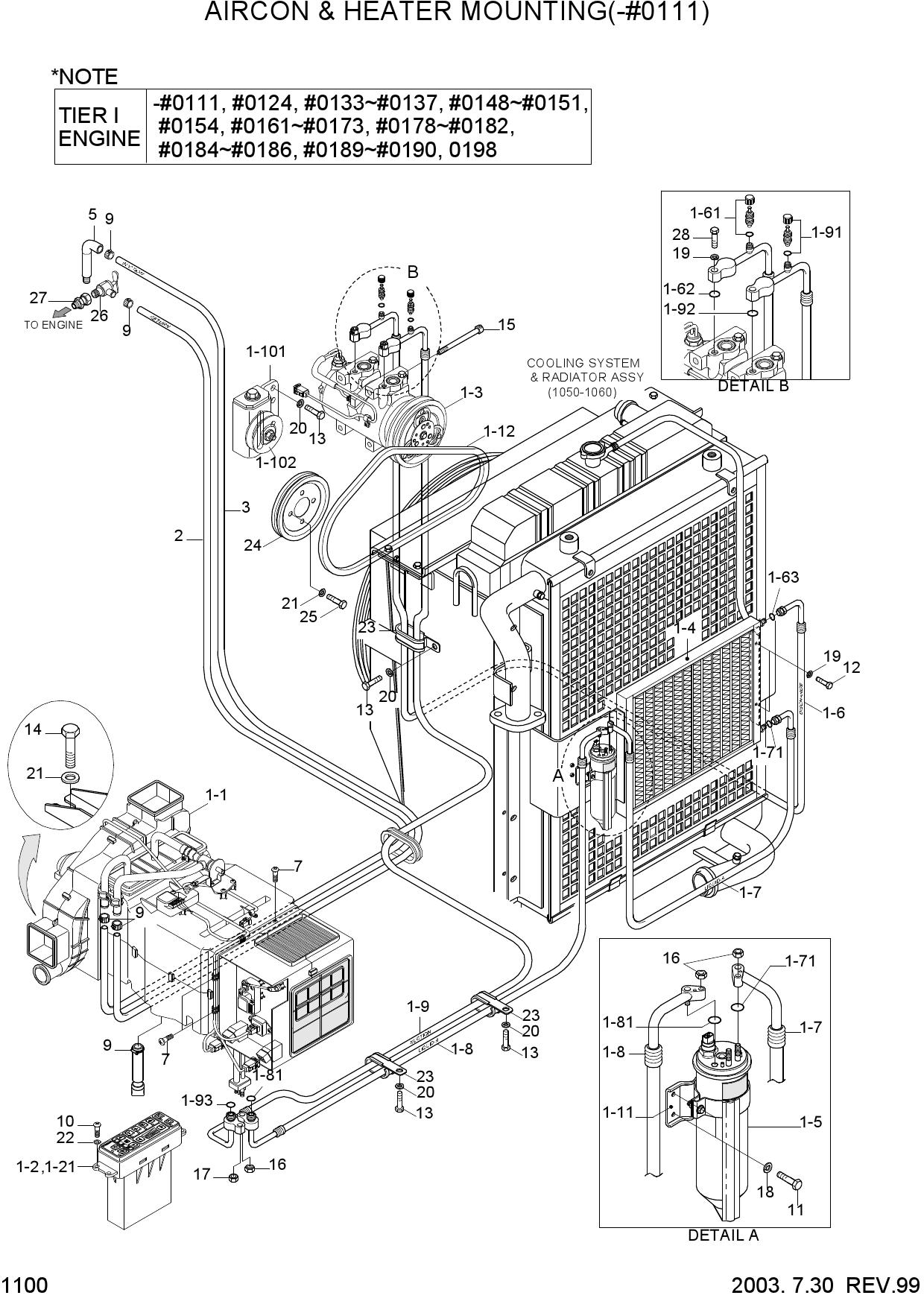 AIRCON & HEATER MOUNTING(-#0111)