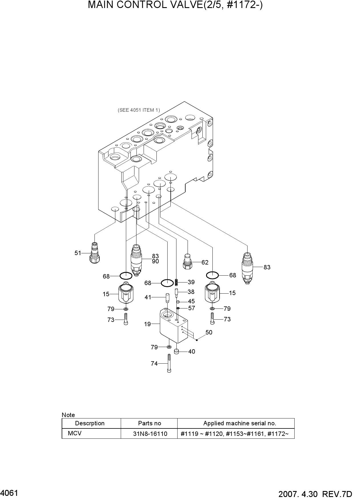 MAIN CONTROL VALVE(2/5, #1172-)