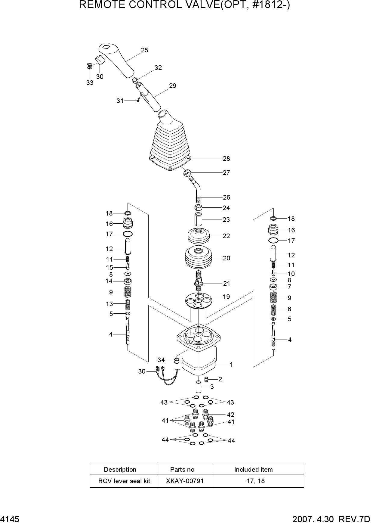 REMOTE CONTROL LEVER(OPT, #1313-)