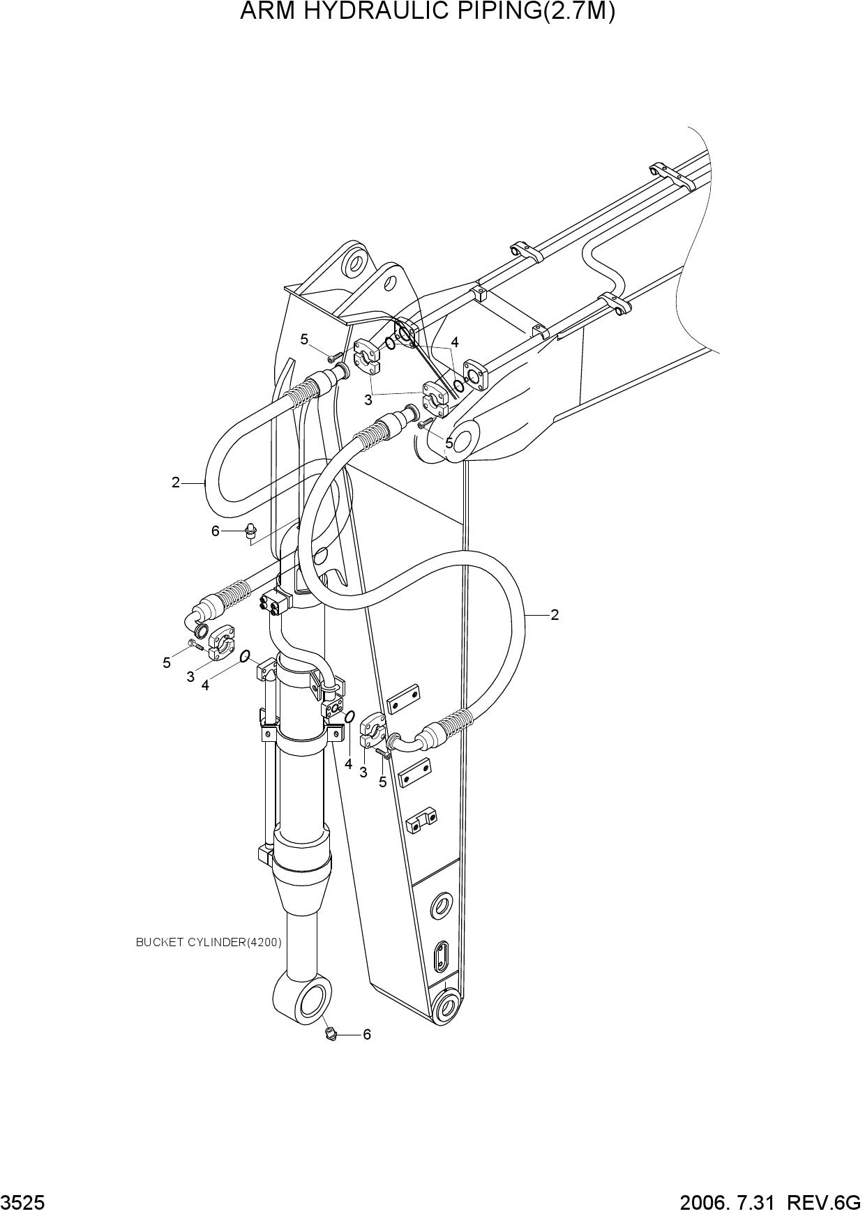 ARM HYDRAULIC PIPING(2.7M)