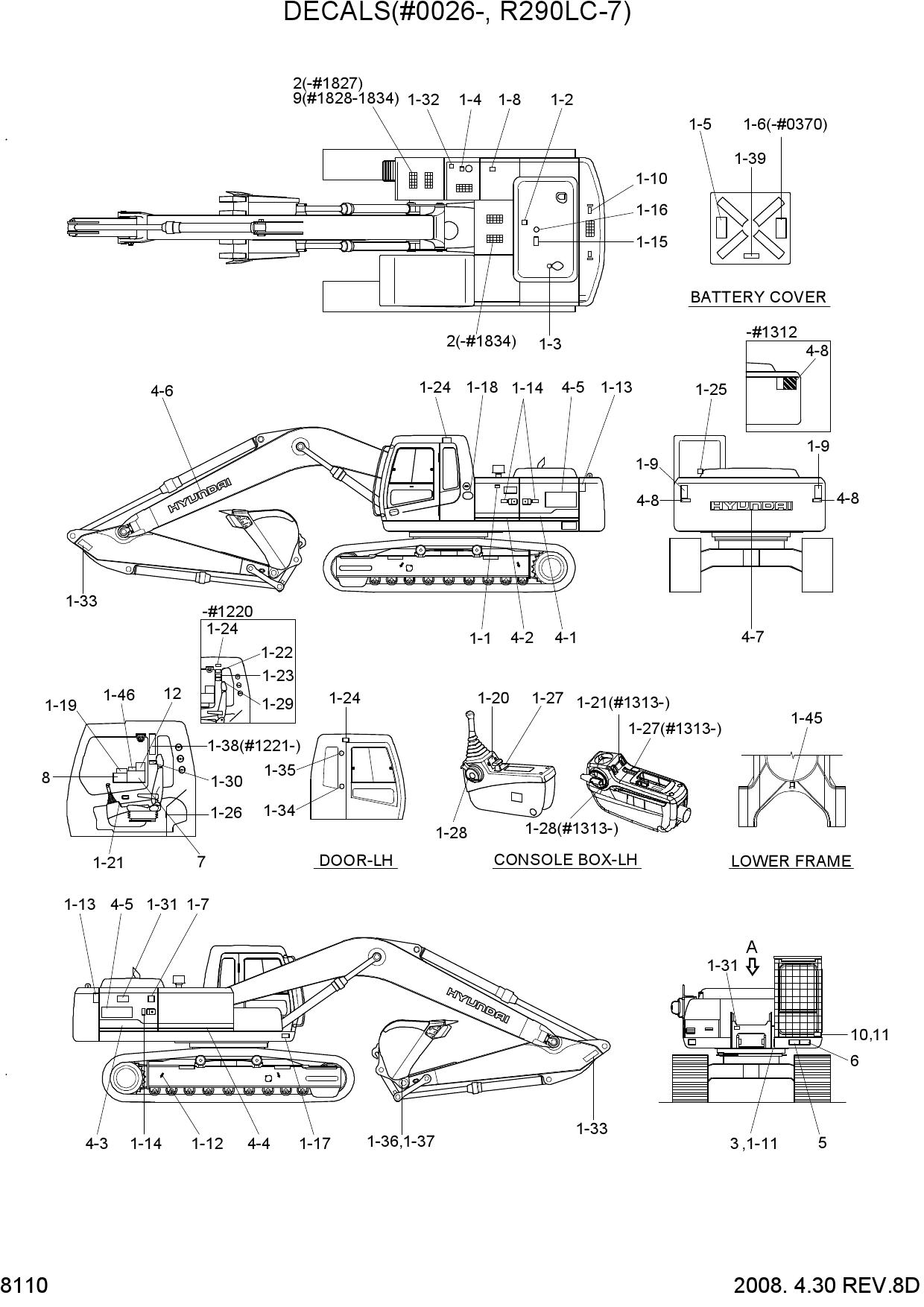 DECALS(#0026-, R290LC-7)