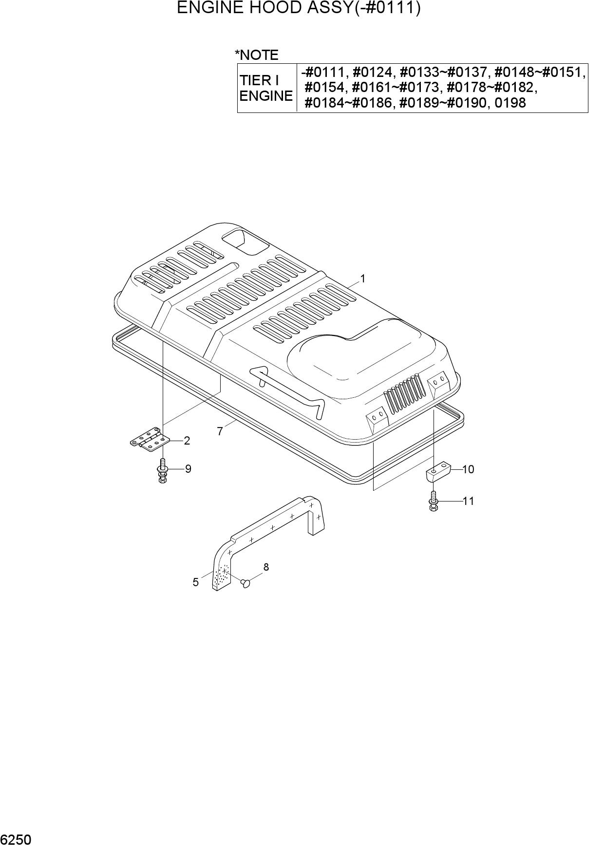 ENGINE HOOD ASSY(-#0111)