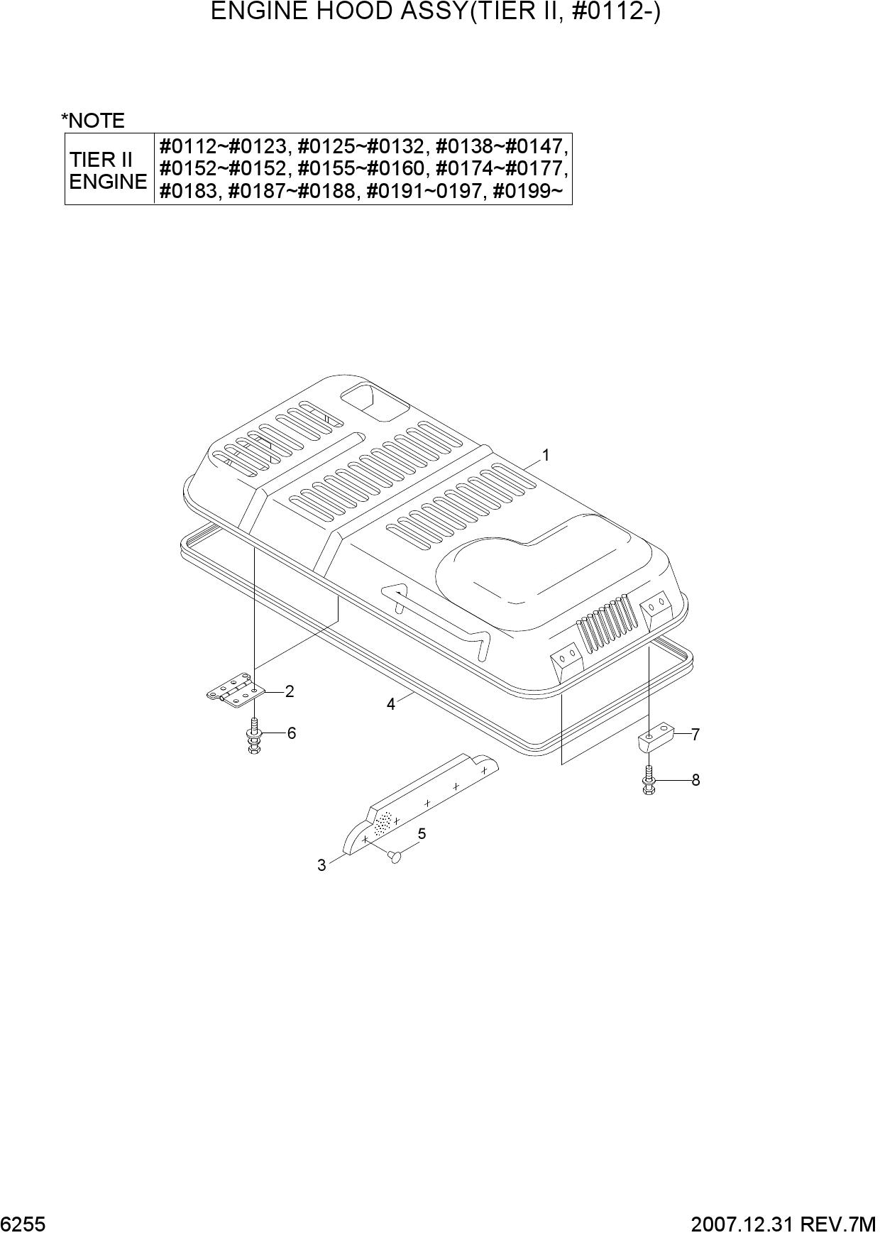 ENGINE HOOD ASSY(TIER II)
