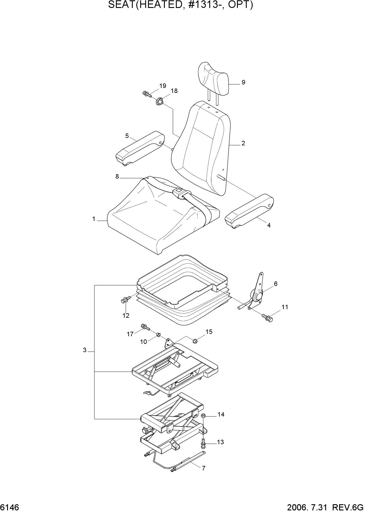 SEAT(HEATED, #1313-, OPT)