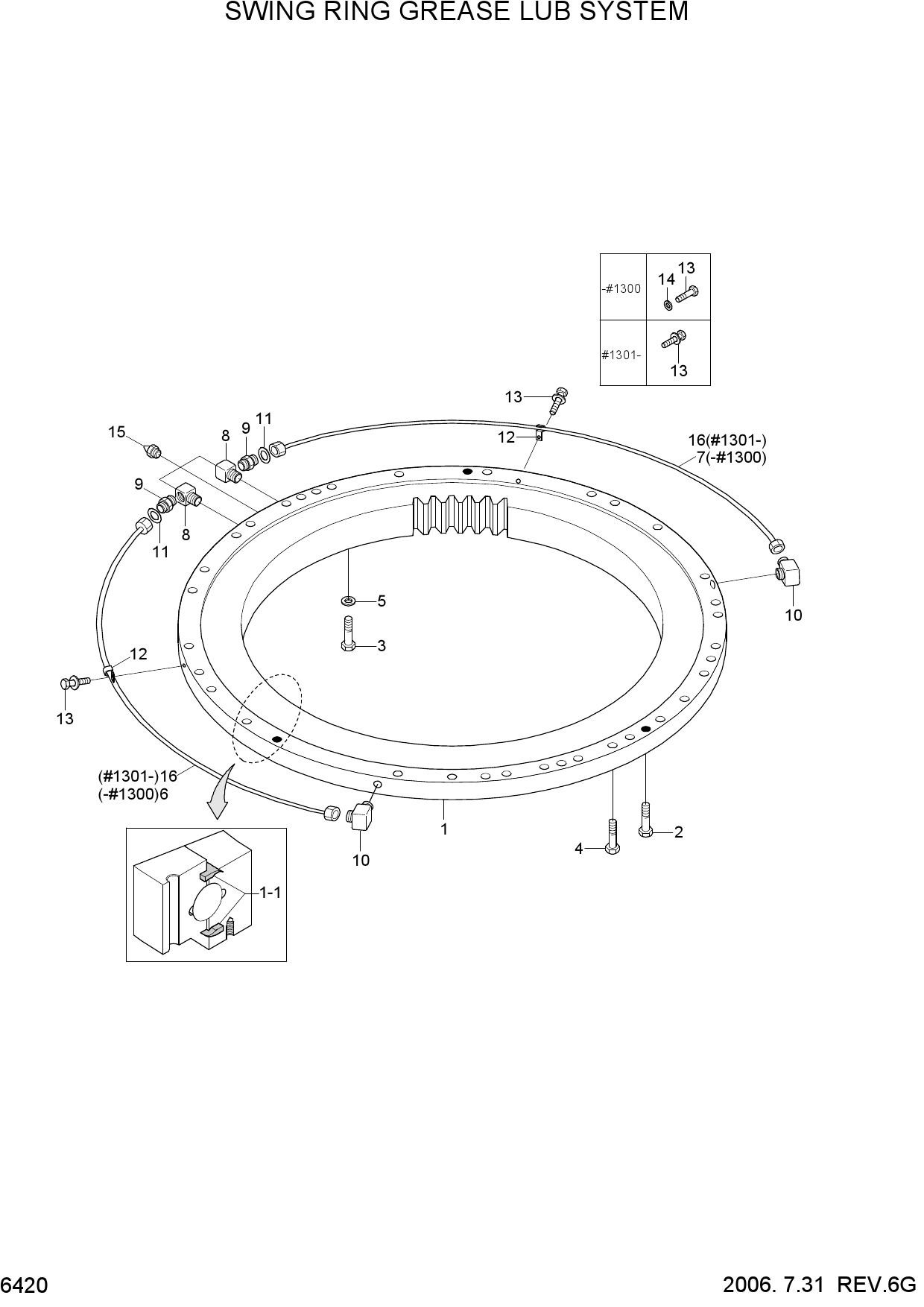 SWING RING GREASE LUB SYSTEM