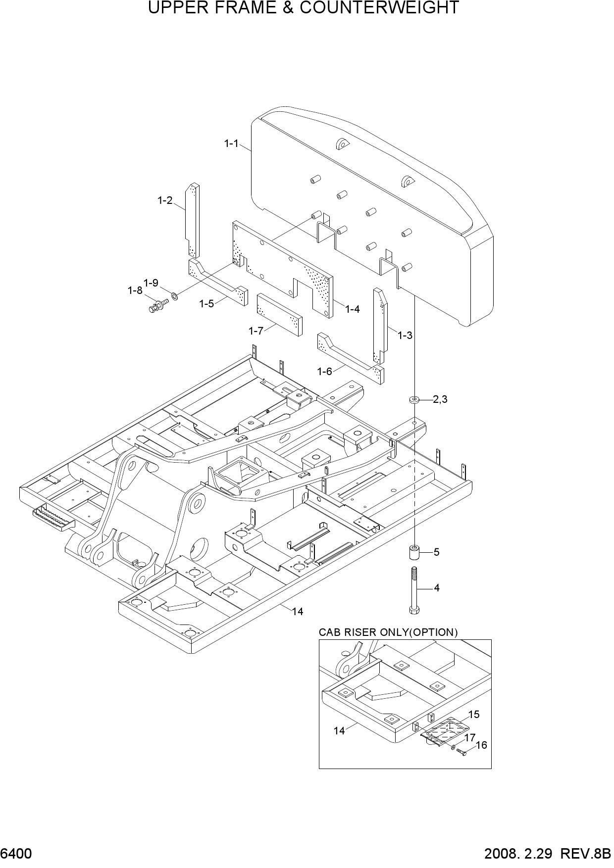 UPPER FRAME & COUNTERWEIGHT