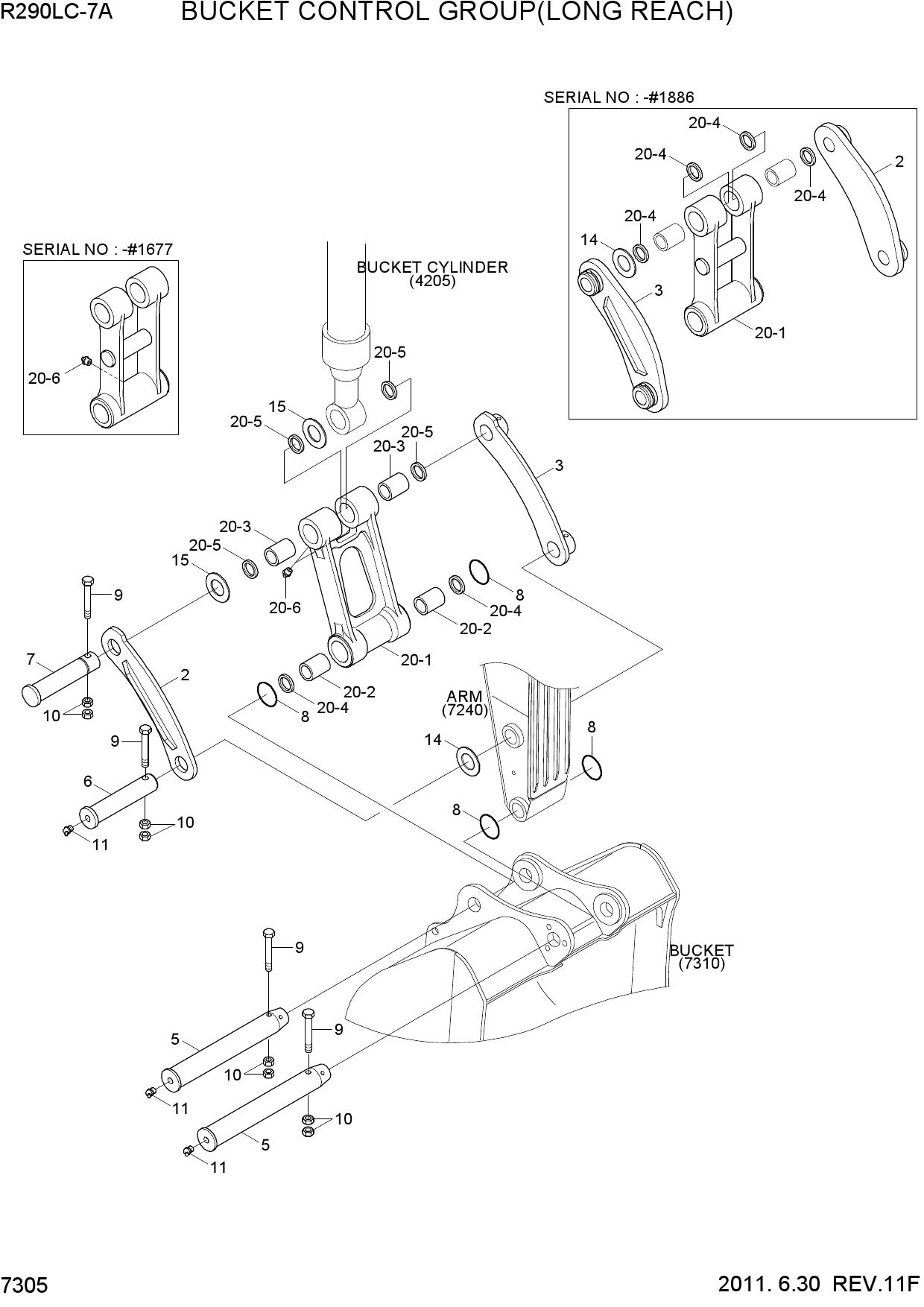 BUCKET CONTROL GROUP(LONG REACH)