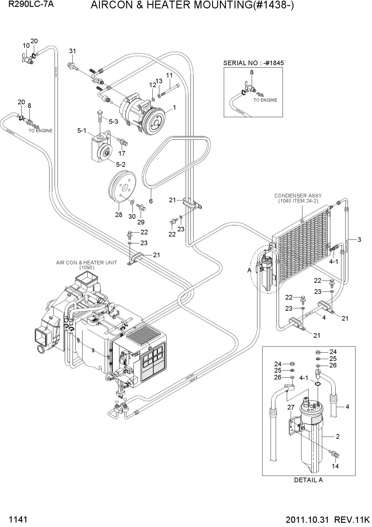 AIRCON & HEATER MOUNTING(AUTO, #1438-)