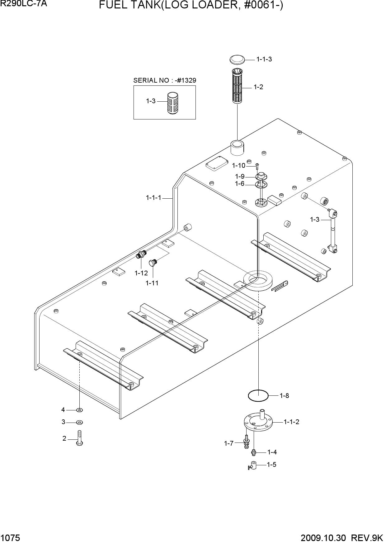 FUEL TANK(LOG LOADER, #0061-)
