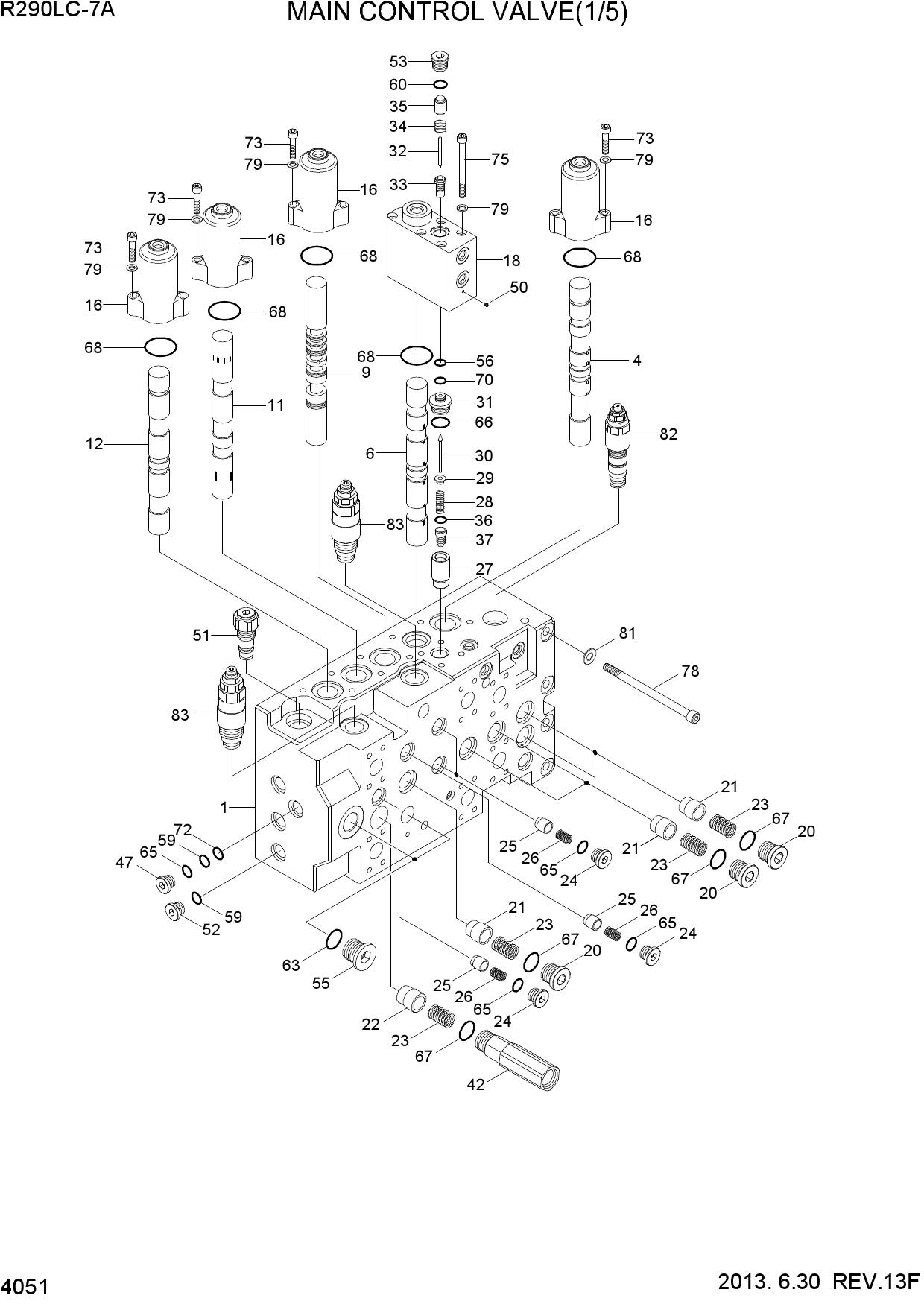 MAIN CONTROL VALVE(1/5, TYPE 2, -#2388)