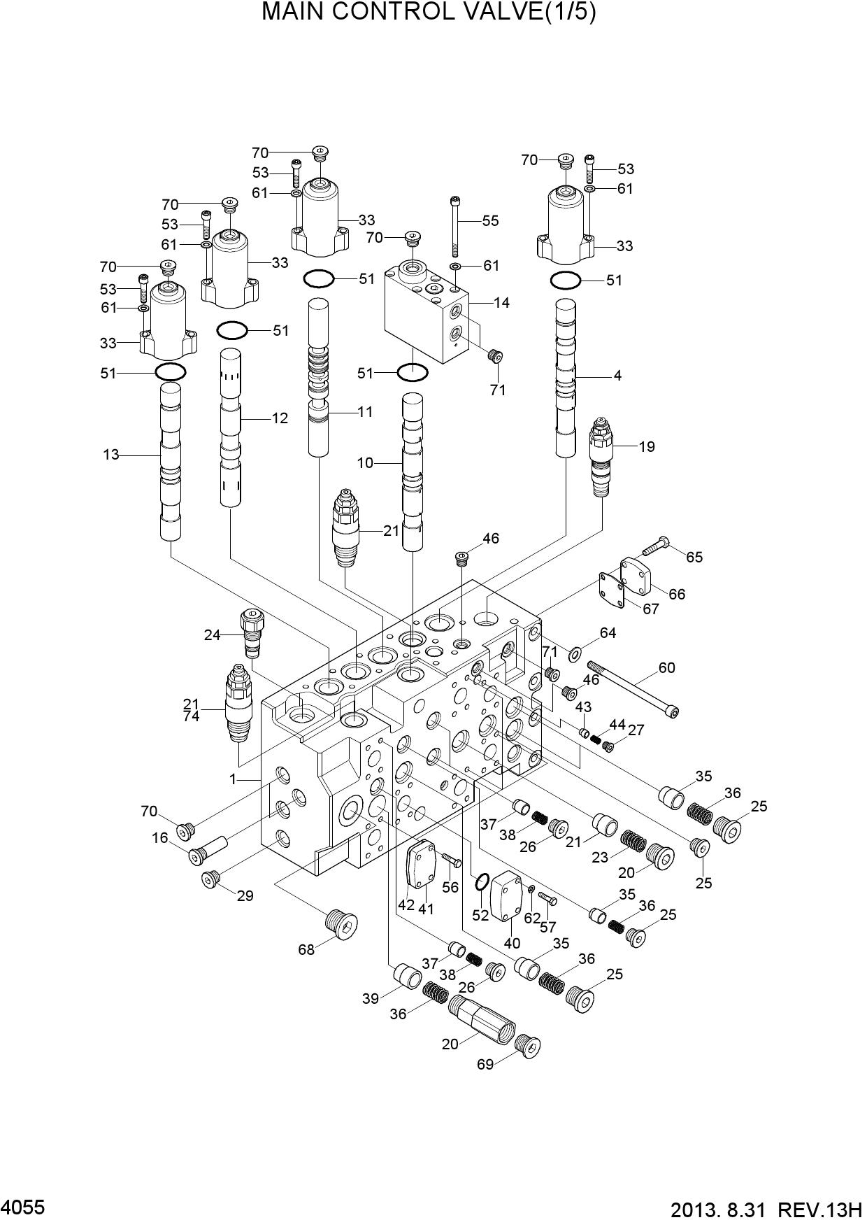 MAIN CONTROL VALVE(1/5, TYPE 3)