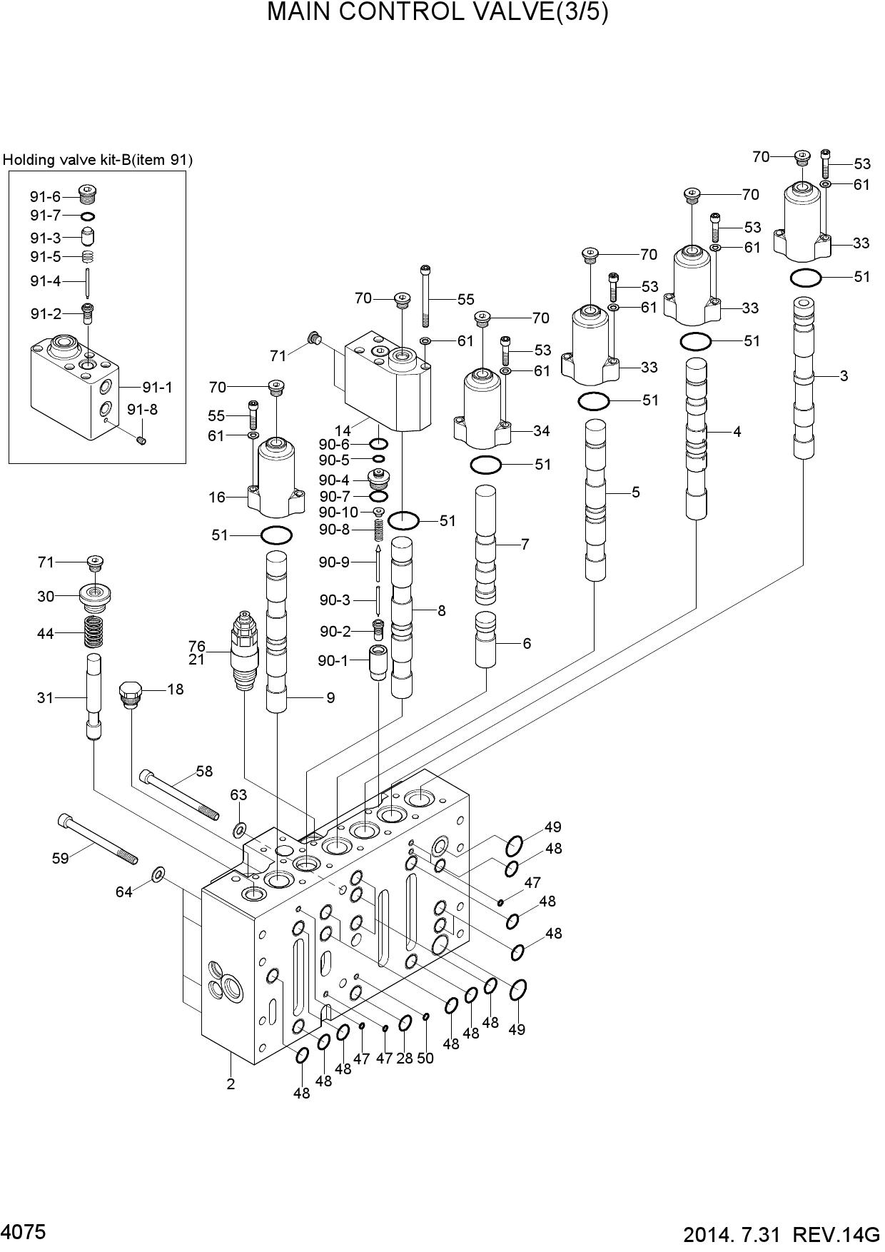 MAIN CONTROL VALVE(3/5, TYPE 3)