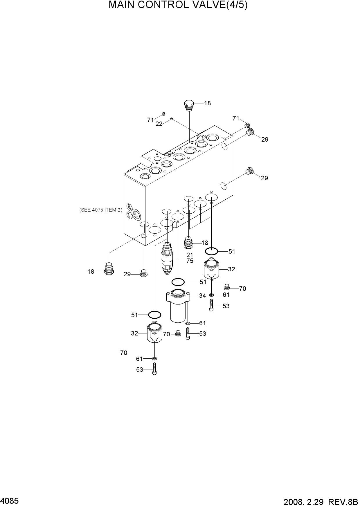 MAIN CONTROL VALVE(4/5, TYPE 3)