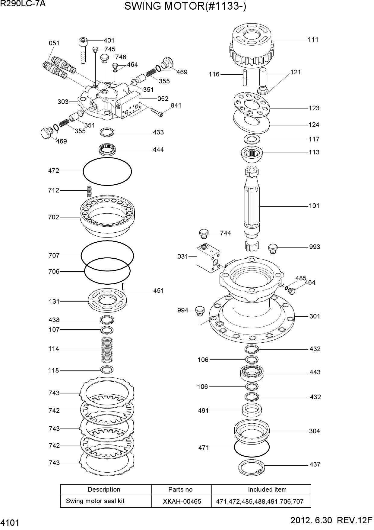 SWING MOTOR(TYPE 1, #1133-)