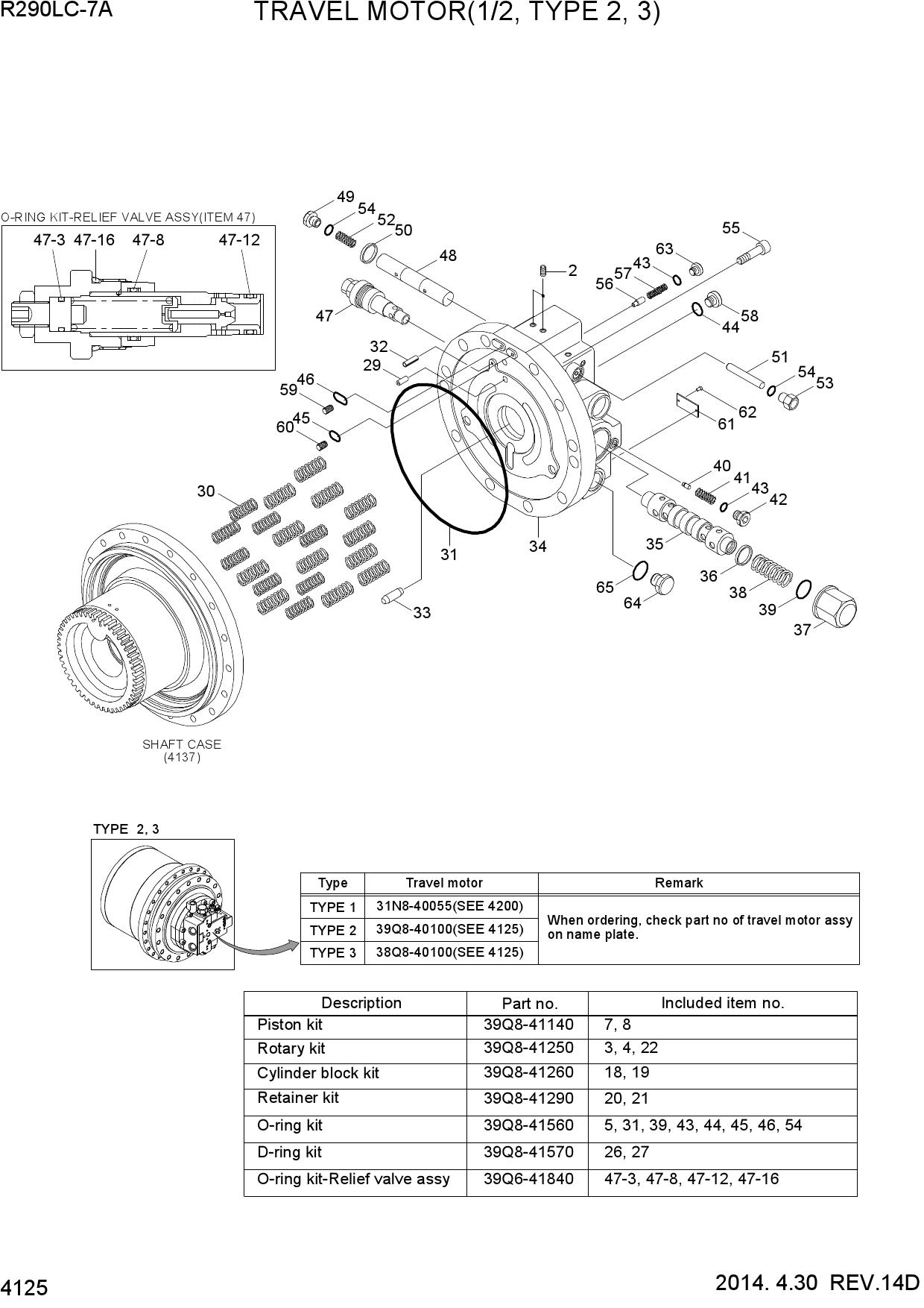 TRAVEL MOTOR(1/2, TYPE 2, 3)