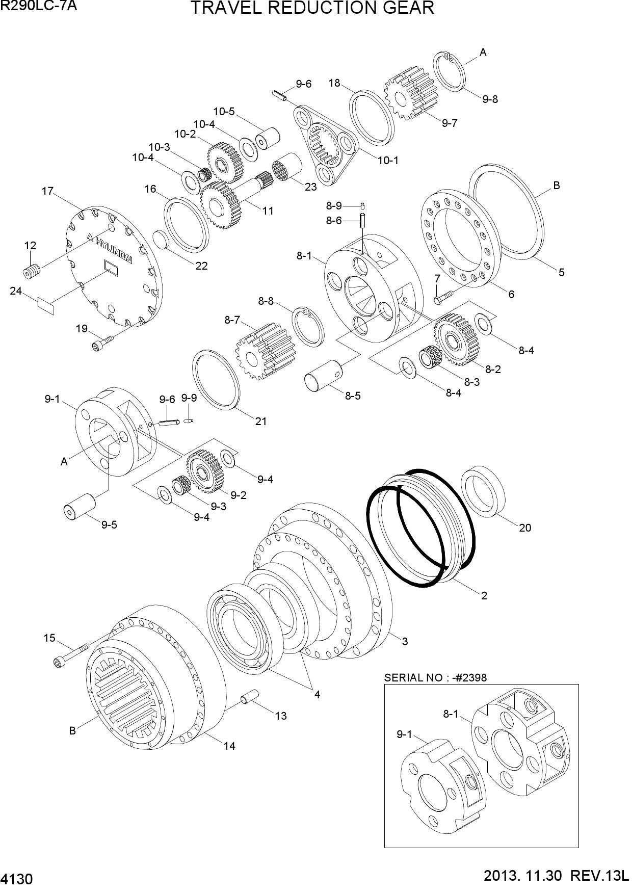 TRAVEL REDUCTION GEAR(TYPE 1)