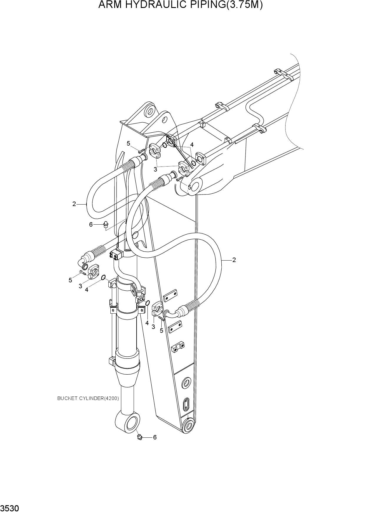 ARM HYDRAULIC PIPING(3.75M)
