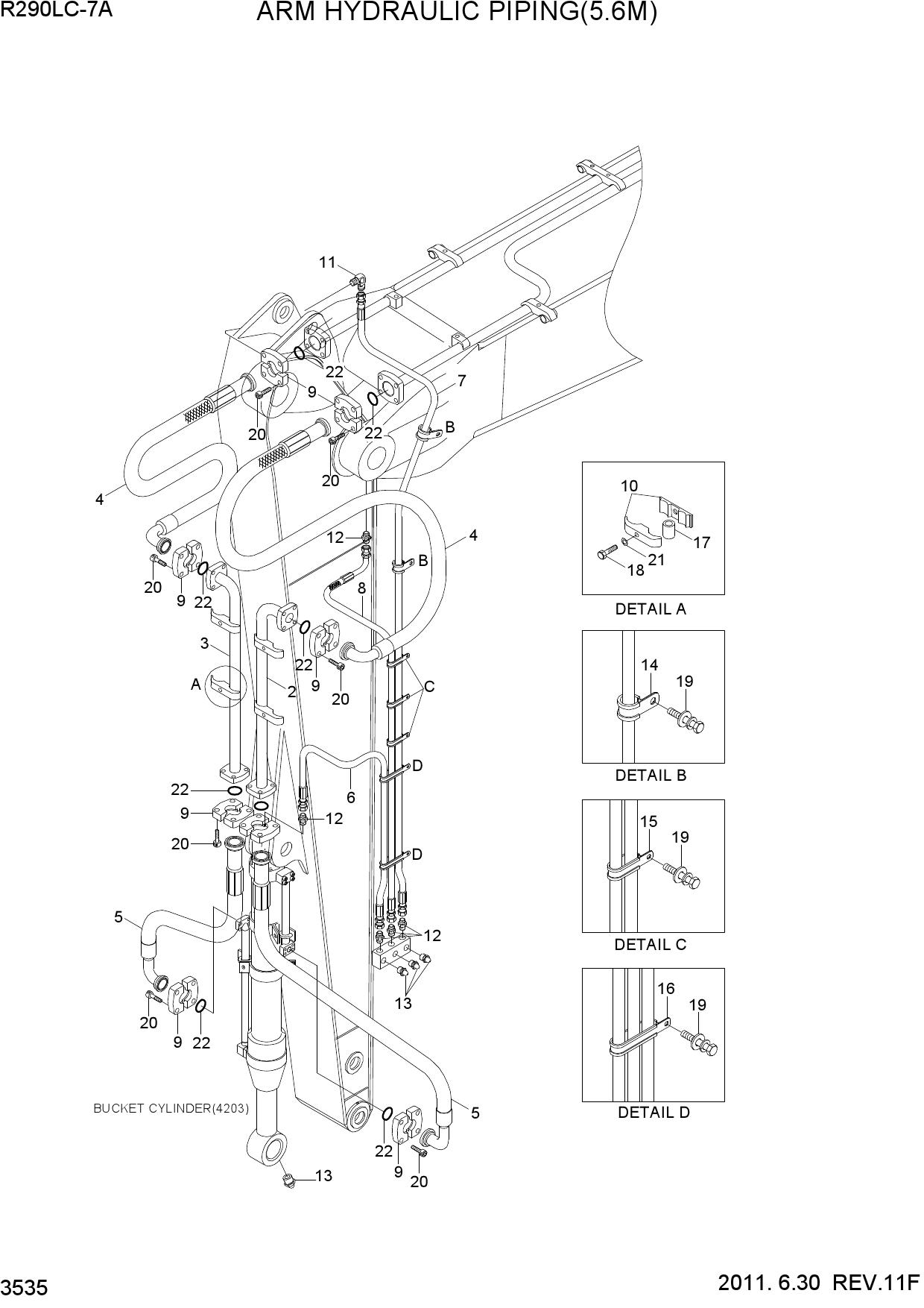 ARM HYDRAULIC PIPING(5.6M)