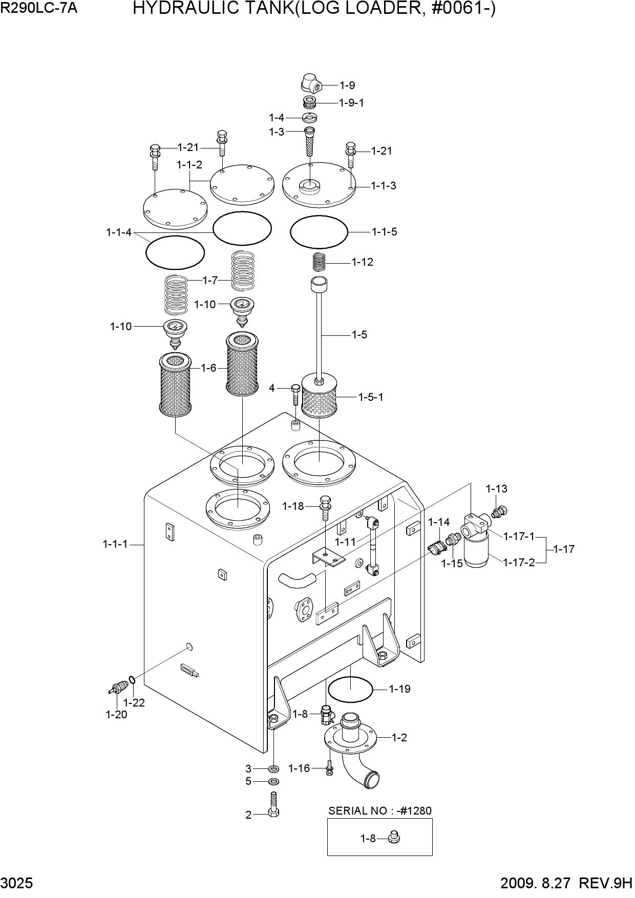 HYDRAULIC TANK(LOG LOADER, #0061-)