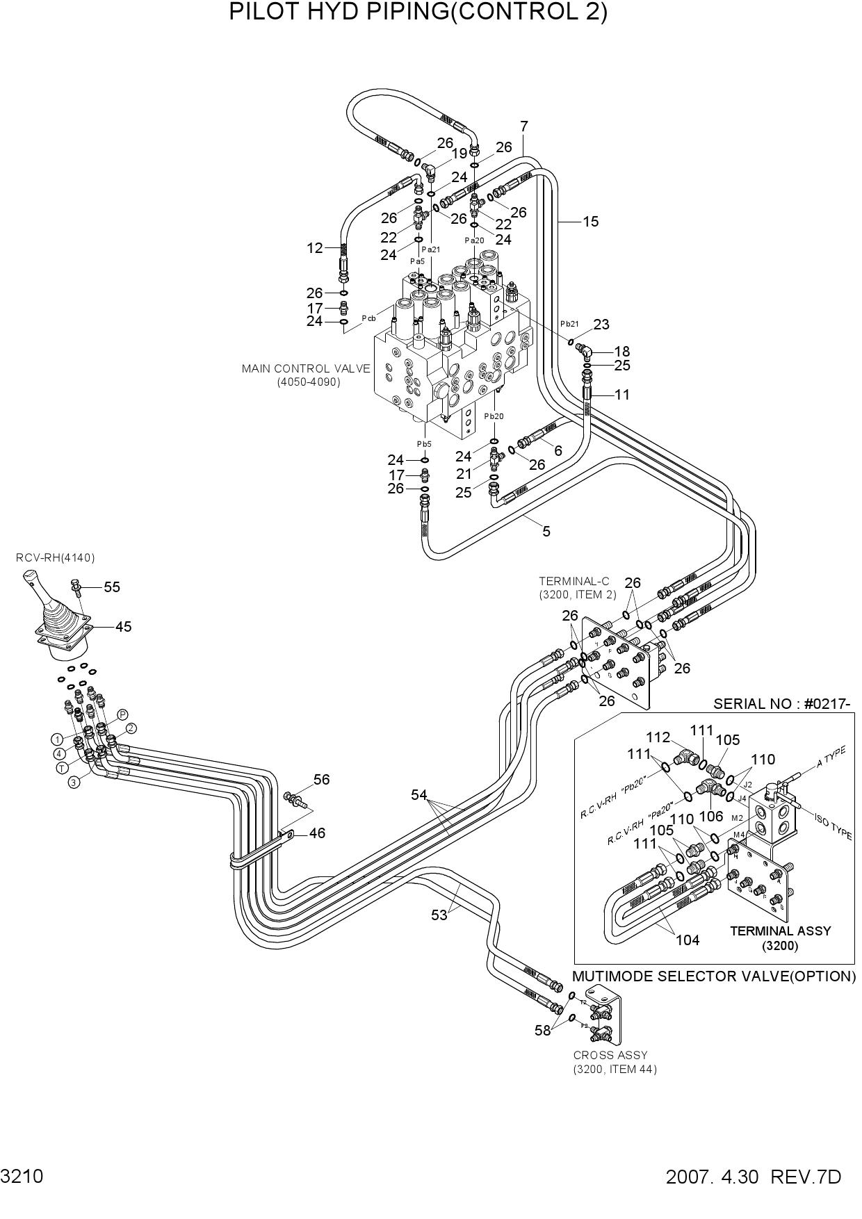PILOT HYD PIPING(CONTROL 2)