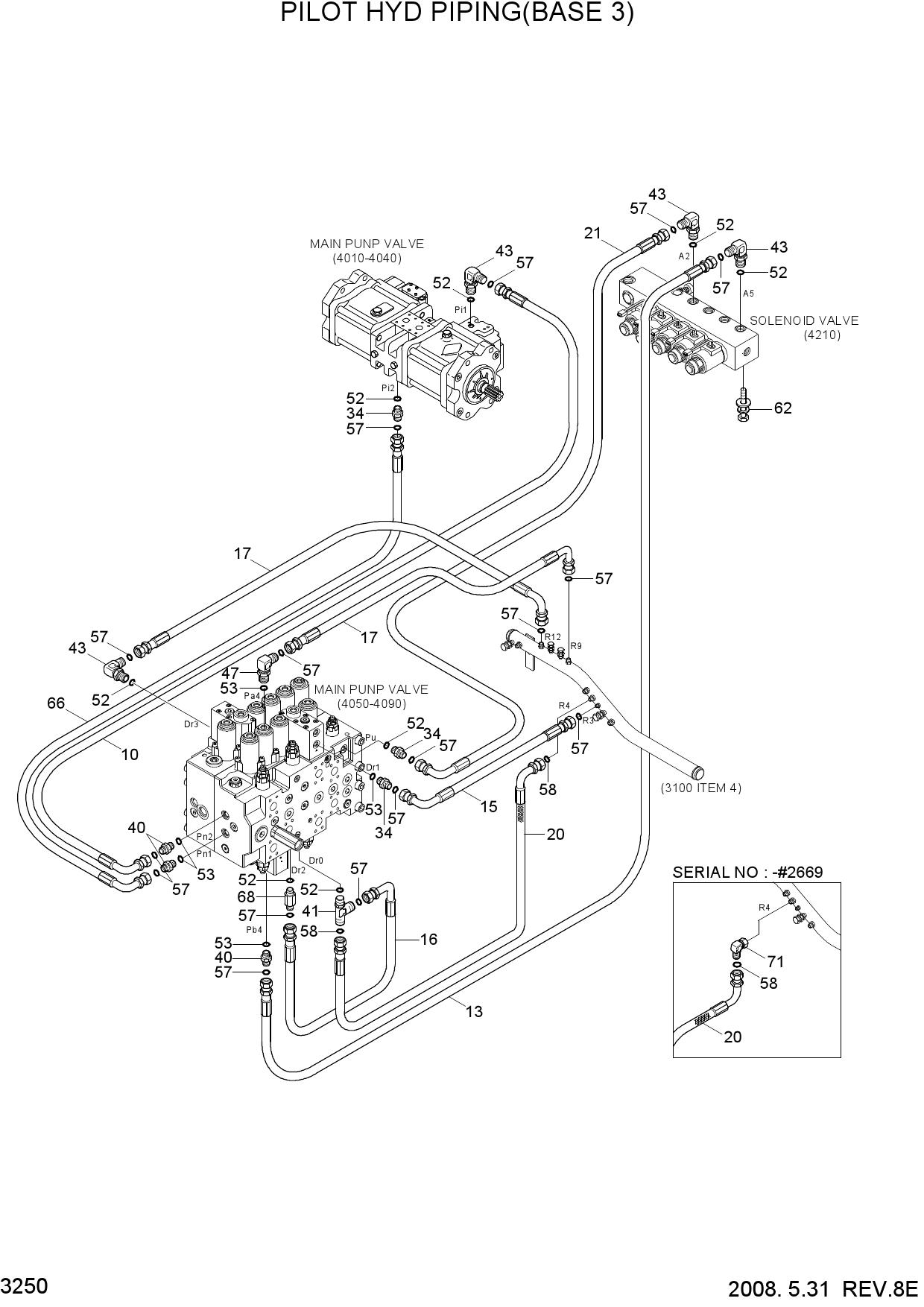 PILOT HYDRAULIC PIPING(BASE 3)