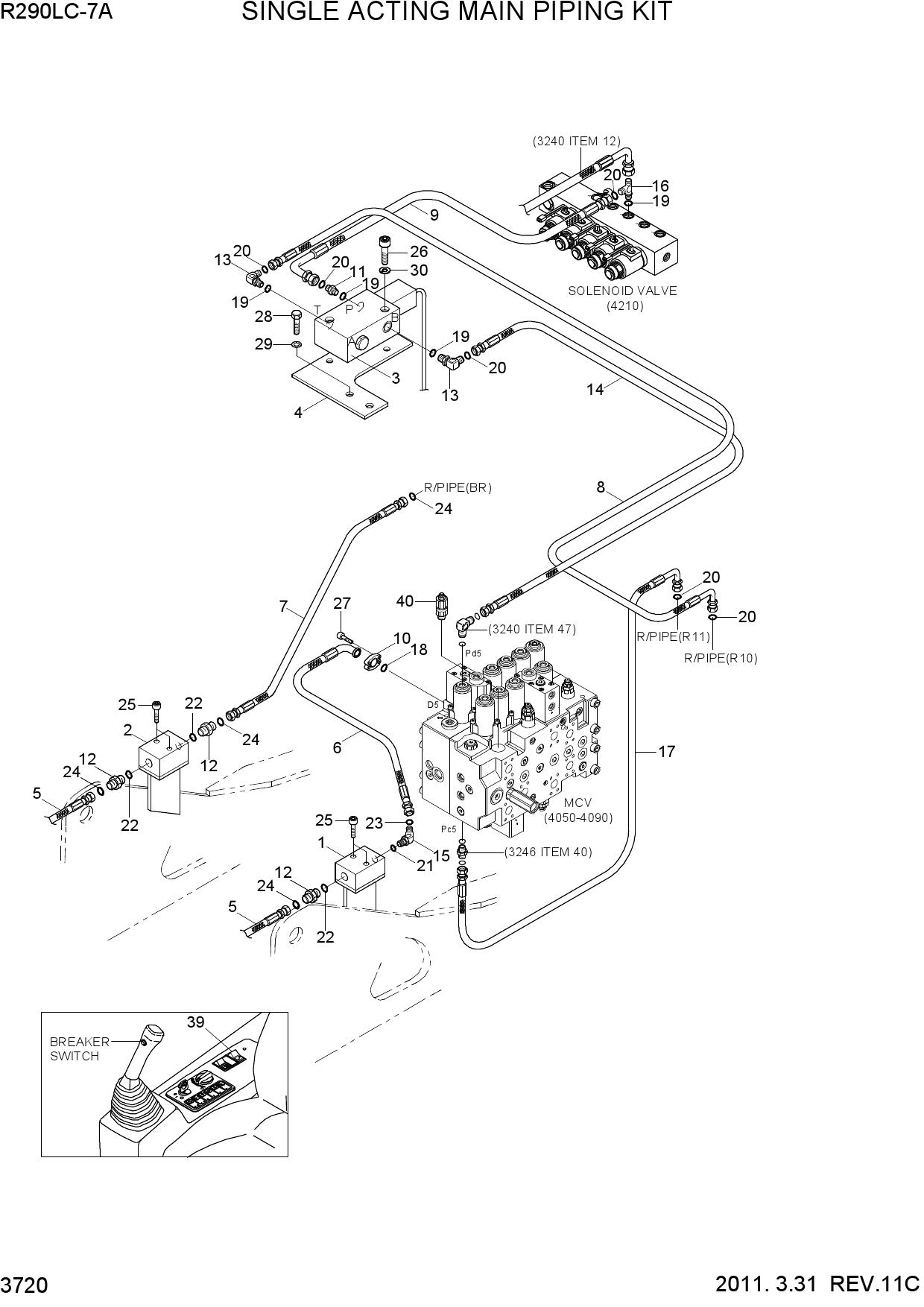 SINGLE ACTING MAIN PIPING KIT