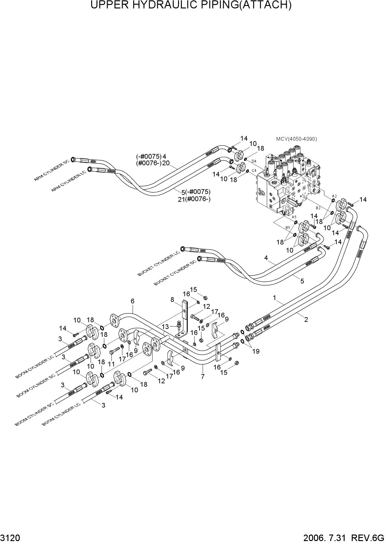 UPPER HYDRAULIC PIPING(ATTACH)