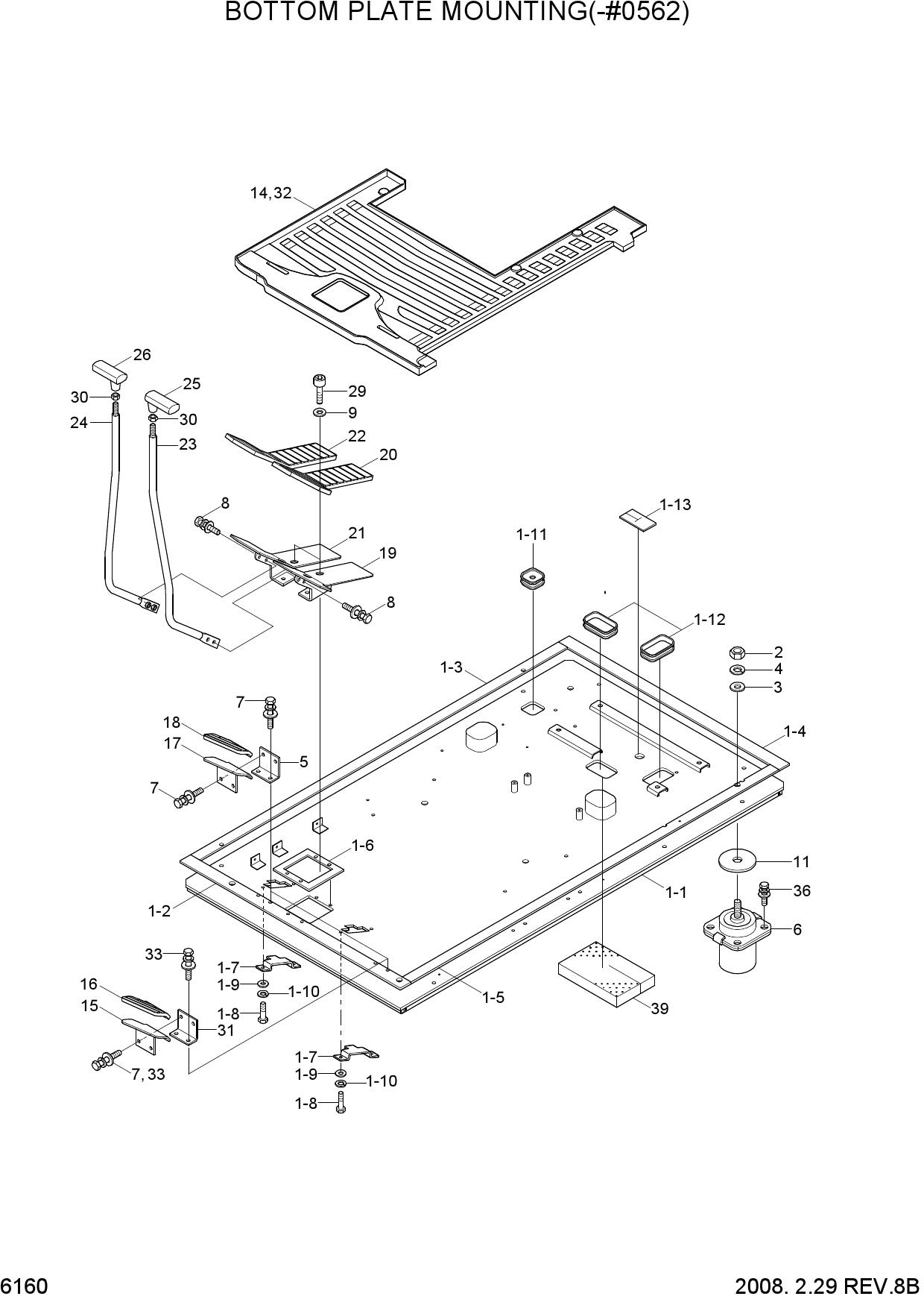 BOTTOM PLATE MOUNTING(-#0562)