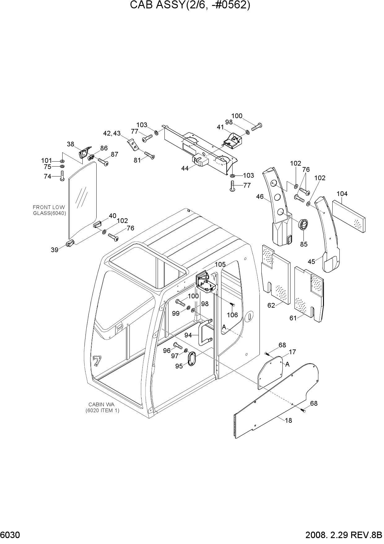 CAB ASSY(2/6, -#0562)