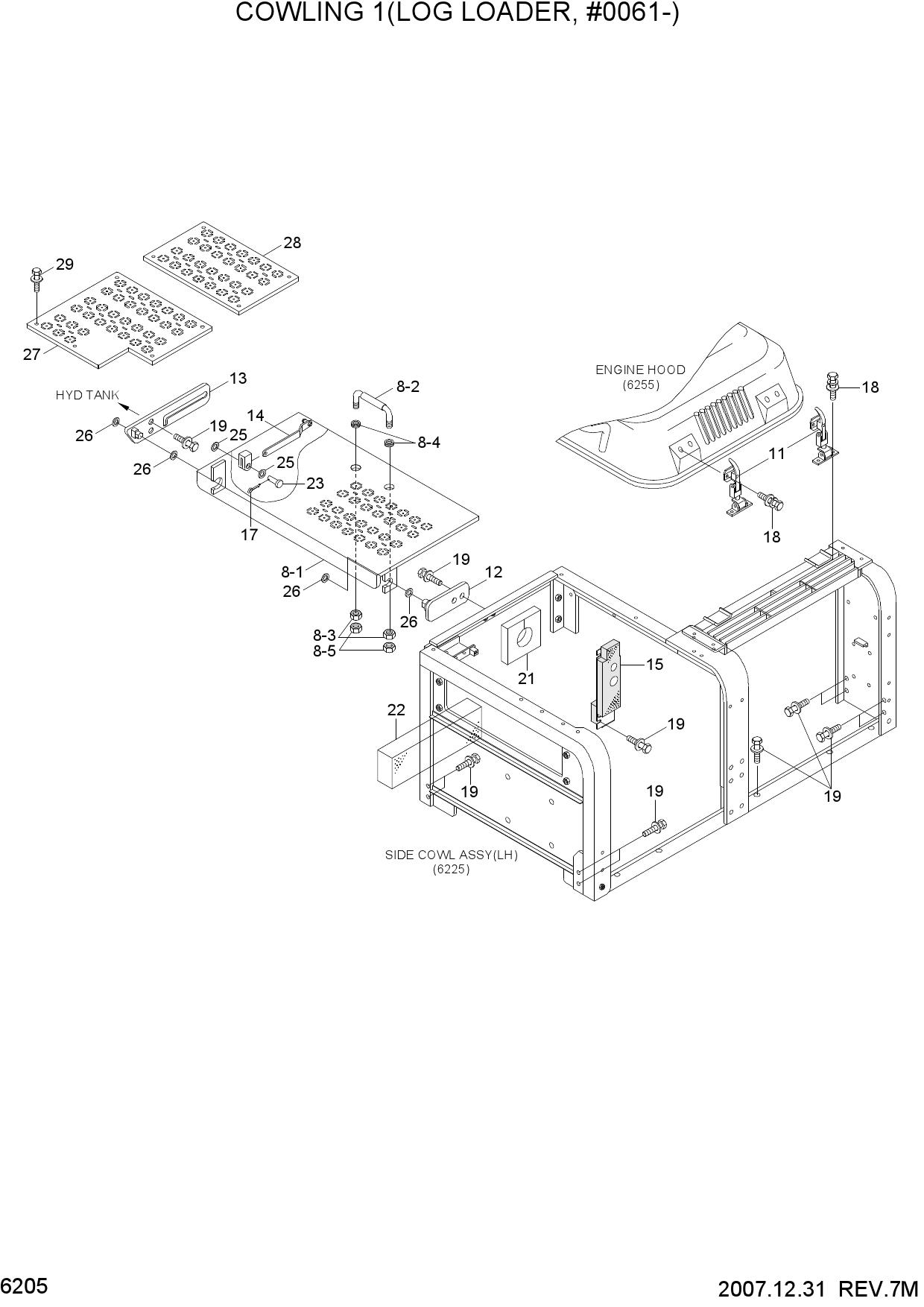 COWLING 1(LOG LOADER, #0061-)