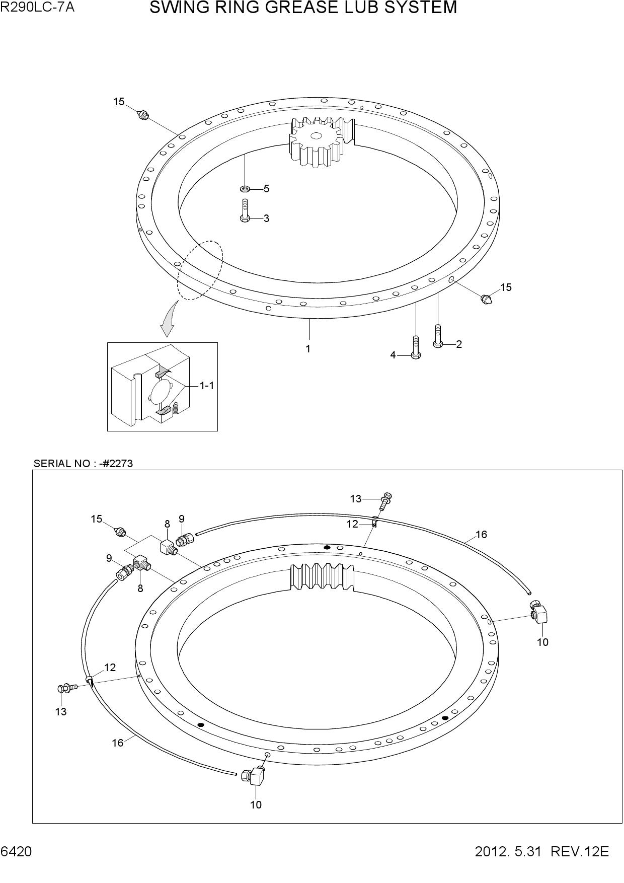 SWING RING GREASE LUB SYSTEM