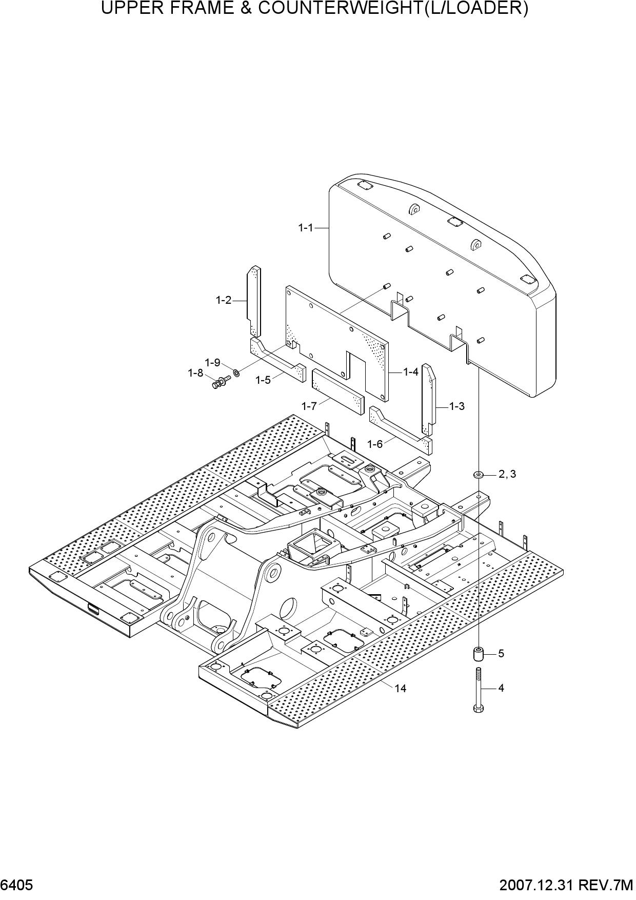 UPPER FRAME & COUNTERWEIGHT(LOG LOADER)