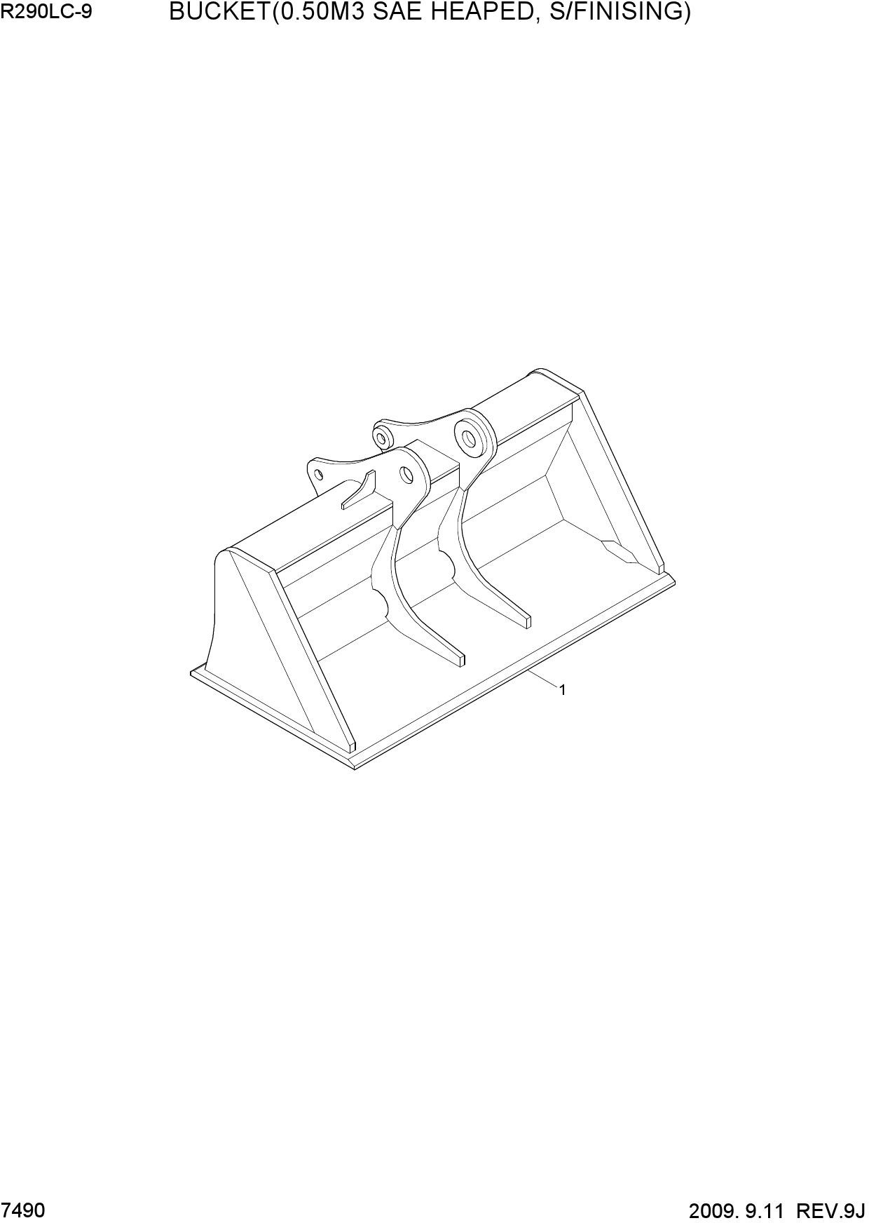BUCKET(0.50M3 SAE HEAPED, S/FINISING)