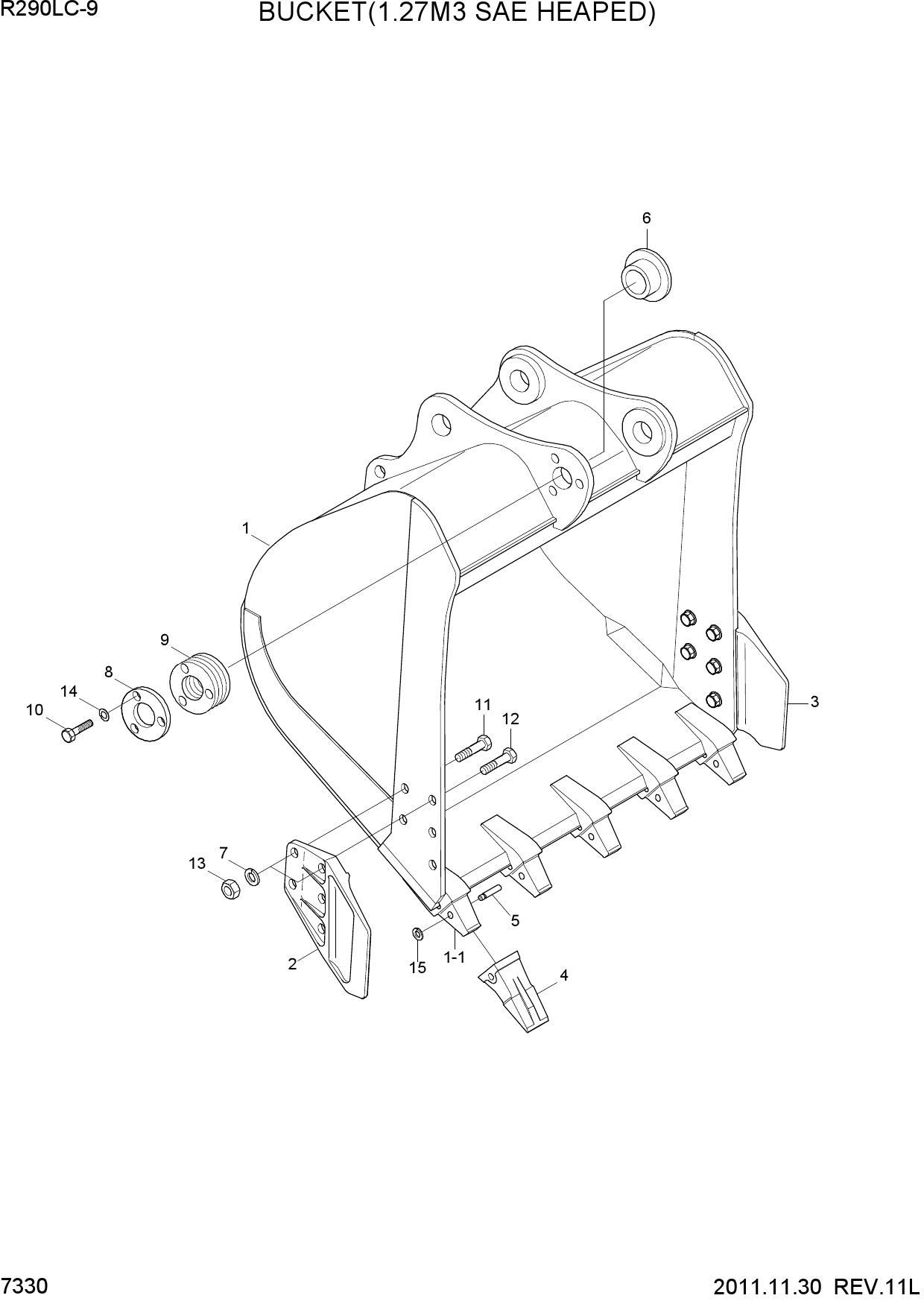 BUCKET(1.27M3 SAE HEAPED)