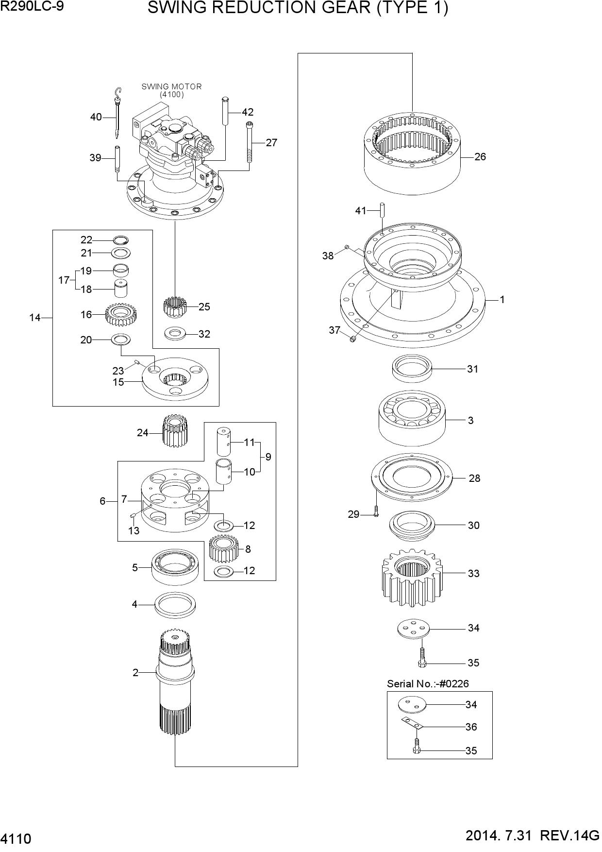 SWING REDUCTION GEAR (TYPE 1)