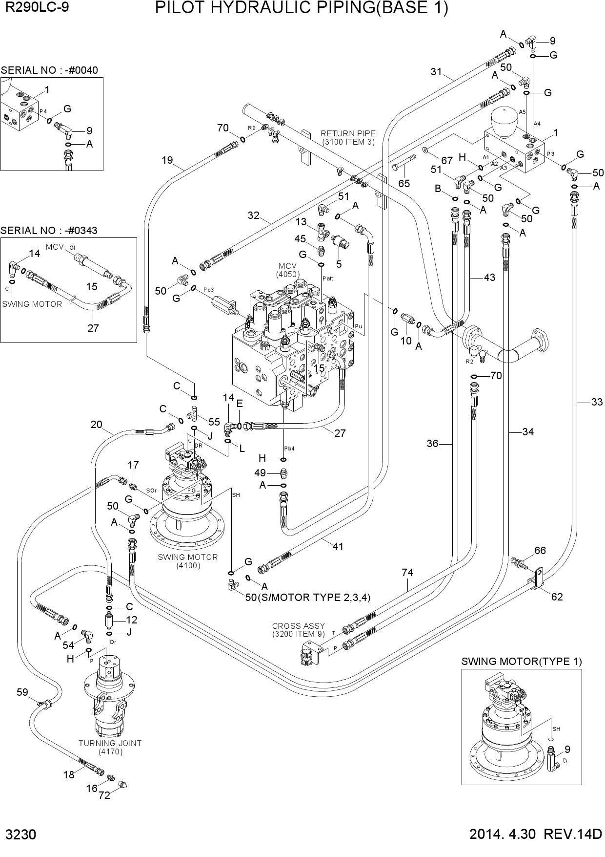 PILOT HYDRAULIC PIPING(BASE 1)